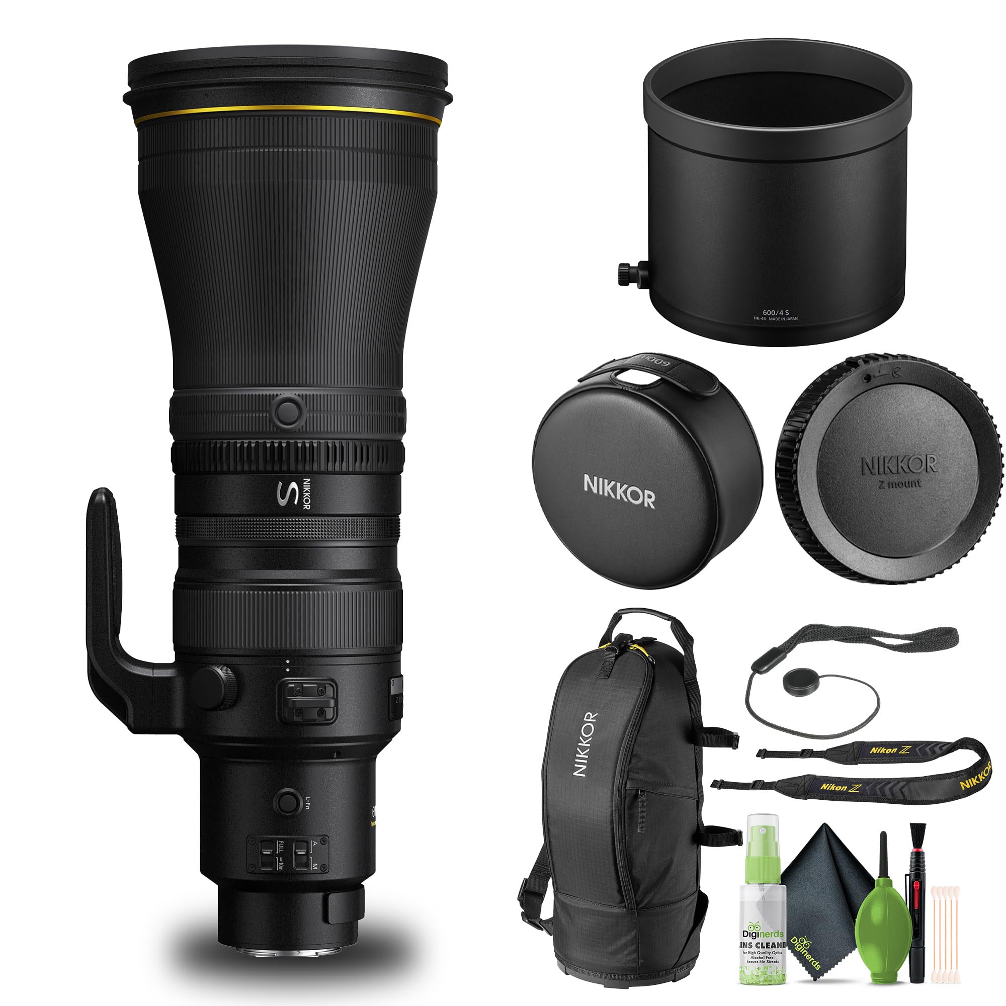 Nikon NIKKOR Z 600mm f/4 TC VR S Super-Telephoto Lens for Nikon Z Mount Cameras (20113) + Cap Keeper + Cleaning Kit