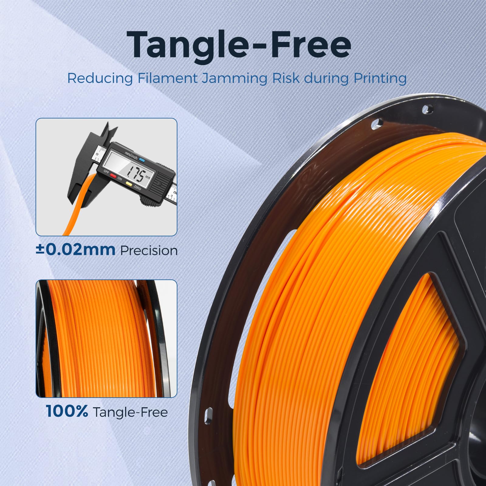 Flashforge Petg Pro Filament 1.75Mm Orange, 3D Printer Filament 1Kg (2.2Lbs) Spool, Dimensional Accuracy +/- 0.02Mm, 3D Printing
