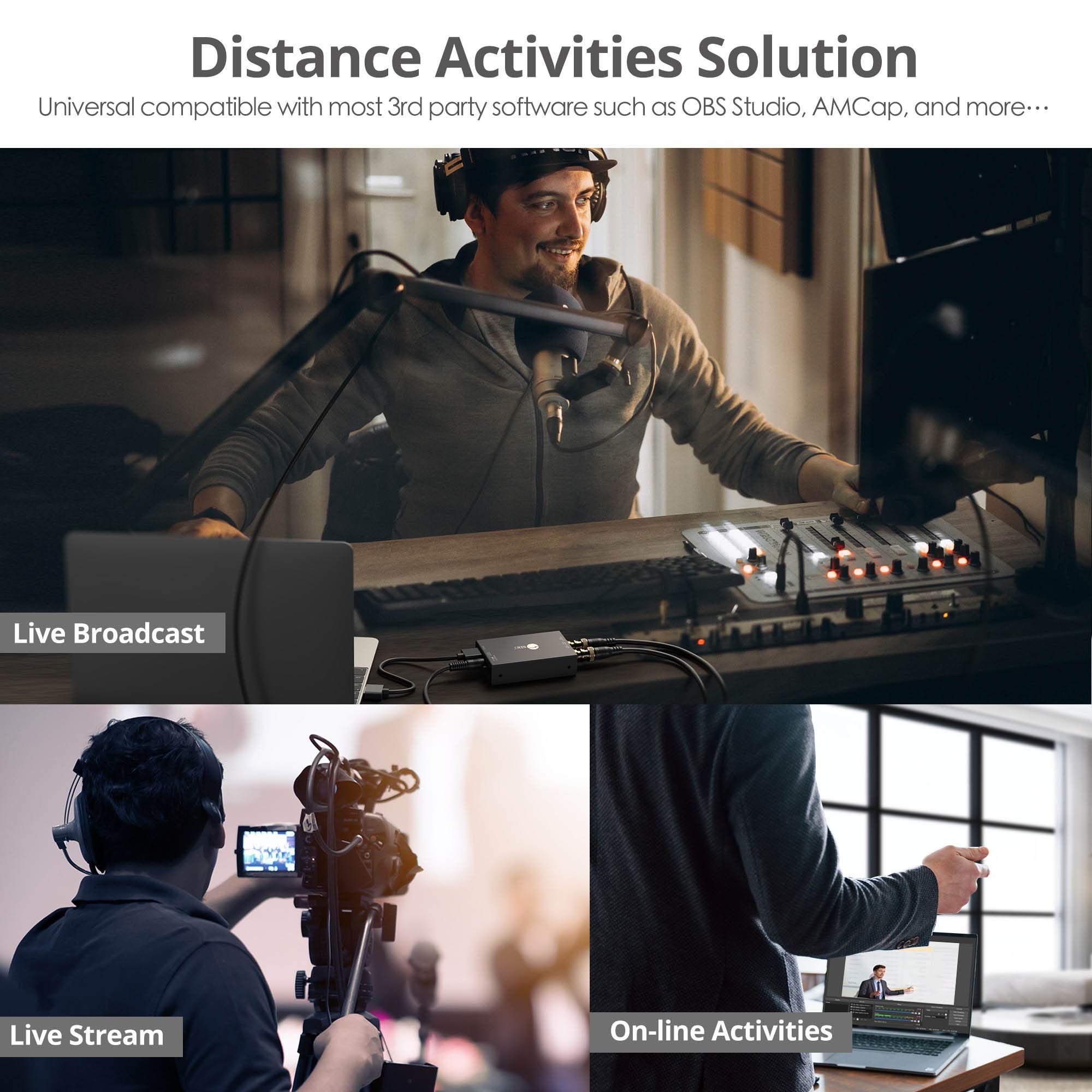 Siig Sdi Video Capture Card With Sdi Loop Out, 1080P 3G/Hd/Sd-Sdi Capture, Usb 3.0 1080P Record, Scaler, Audio Embedding, For Sd