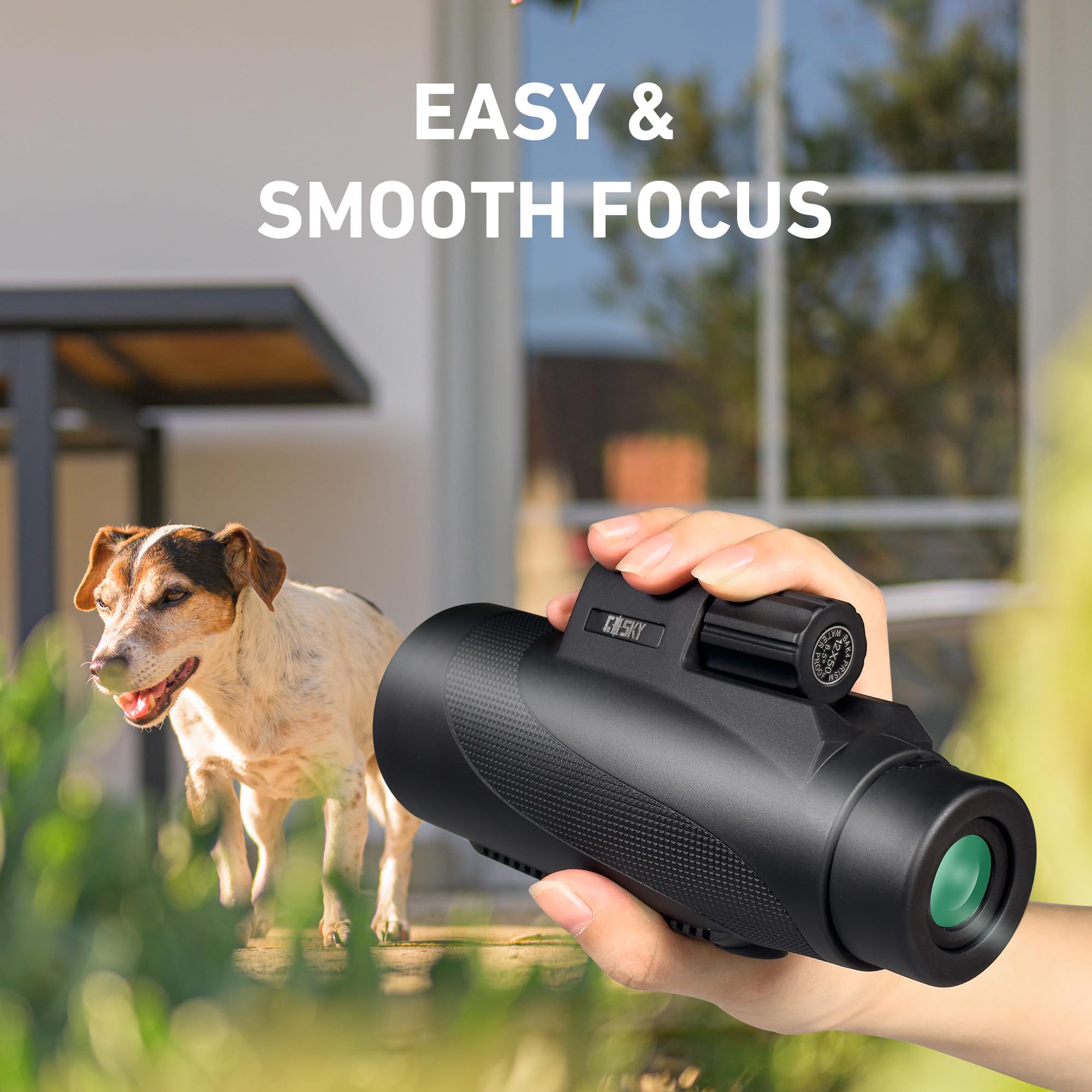 Goksy 15X52 Hd Monocular For Adults High Powered With Phone Adapter And Tripod, Monocular Compact With Bak4 Prism & Fmc Lens, Mo