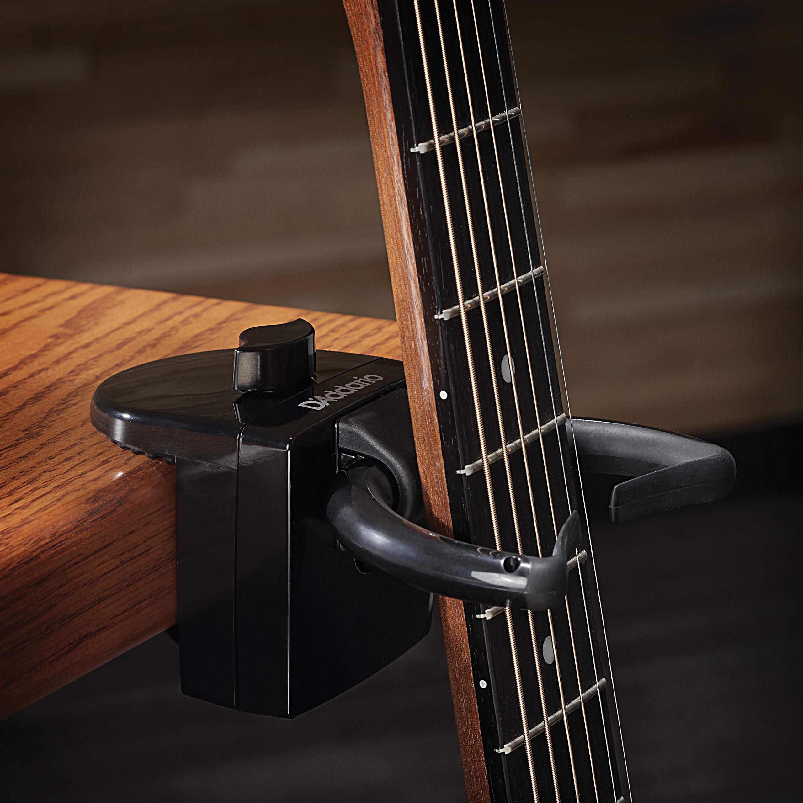 Daddario Accessories Guitar Dock - Adjustable Clamp Guitar Neck Rest - Fits To Any Flat Surface With Edge - Rotates For Multipl