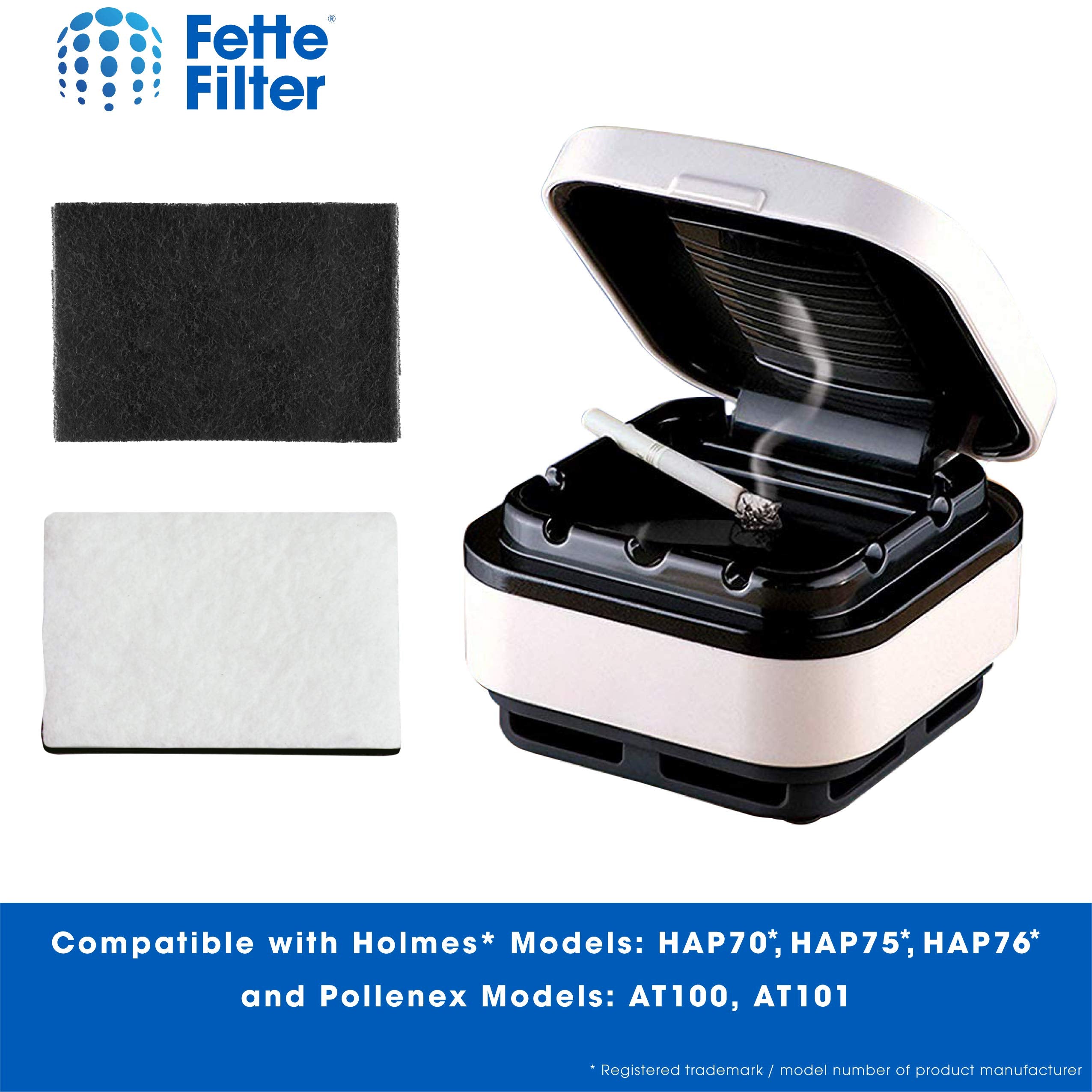 Fette Filter - Replacement Filter Compatible With Holmes Hapf7-U8 Smoke Grabber Ashtray. Fits Holmes Models: Hap70, Hap75, Hap76