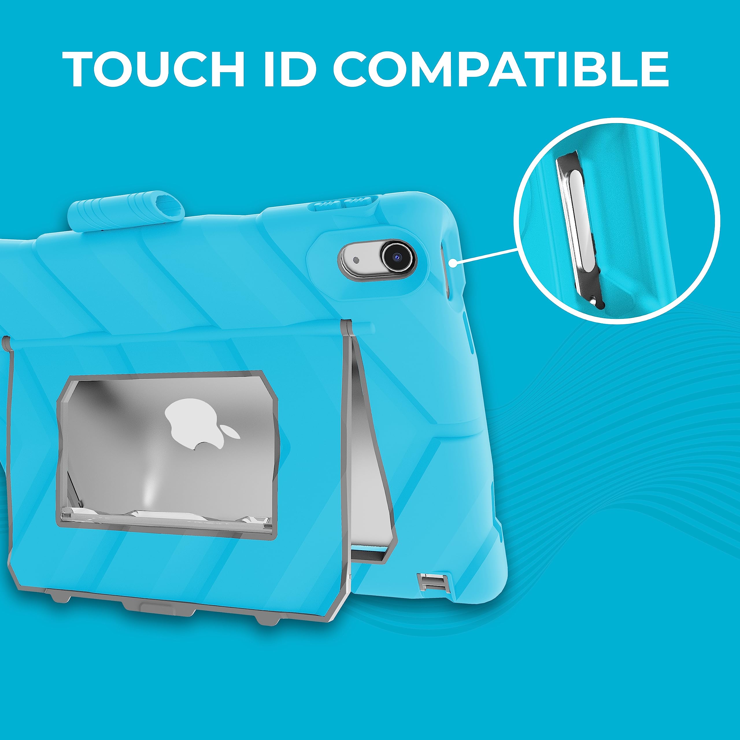 Gumdrop Hideaway Ipad Case With Stand Fits Apple Ipad 10Th Gen   Rugged, Shockproof, Reliable And Drop Tested For Kids, K 12 Students, Teachers, Classrooms And School Use   Blue