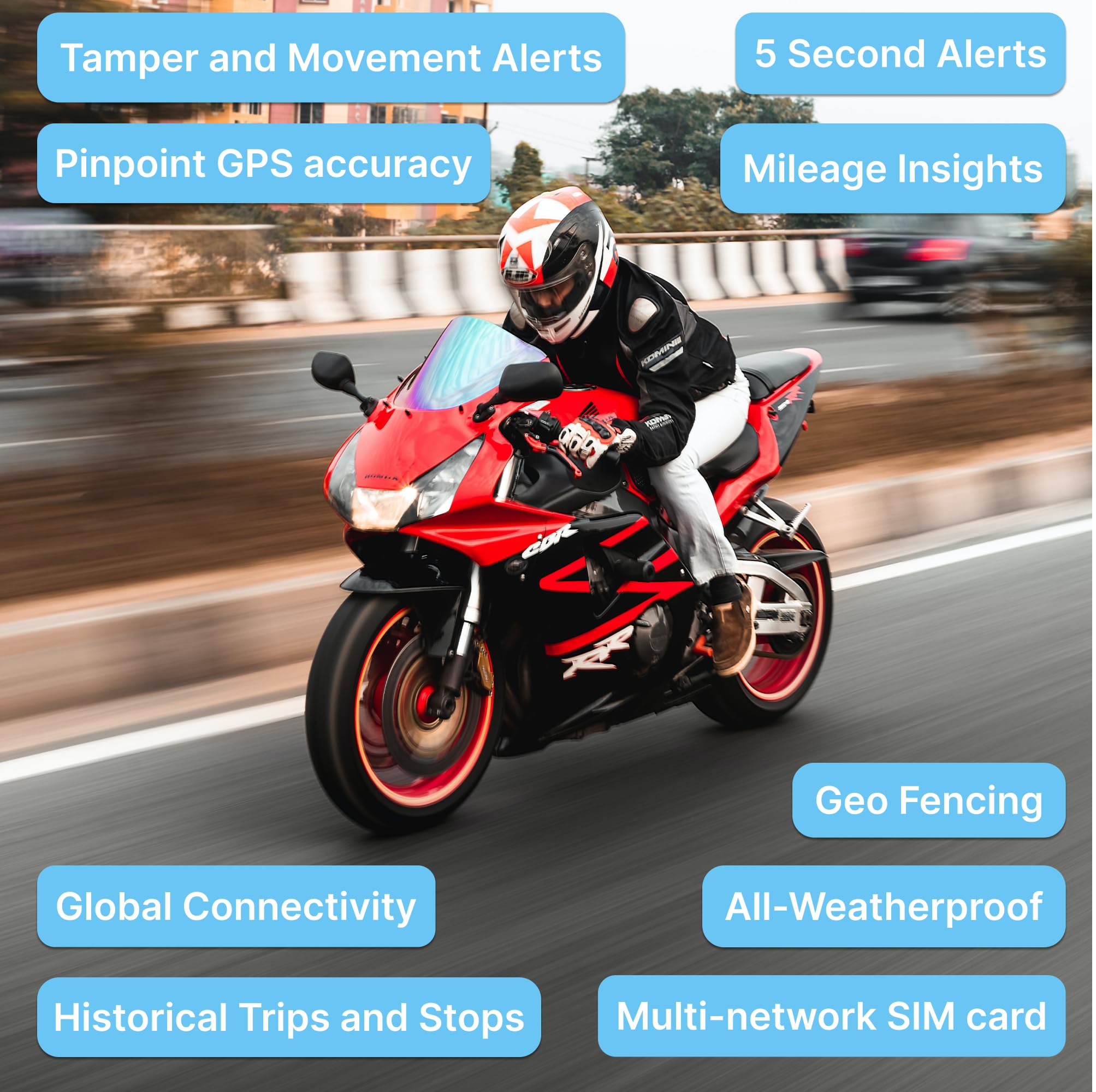 Spytec Gps Motorcycle Tracker   Waterproof Real Time Tracking W/ 5 Second Updates   Ideal Hard Wired Gps Tracking For Mopeds, Scooters, Boats, Atvs   Anti Theft Movement Alert   Low Cost Plan