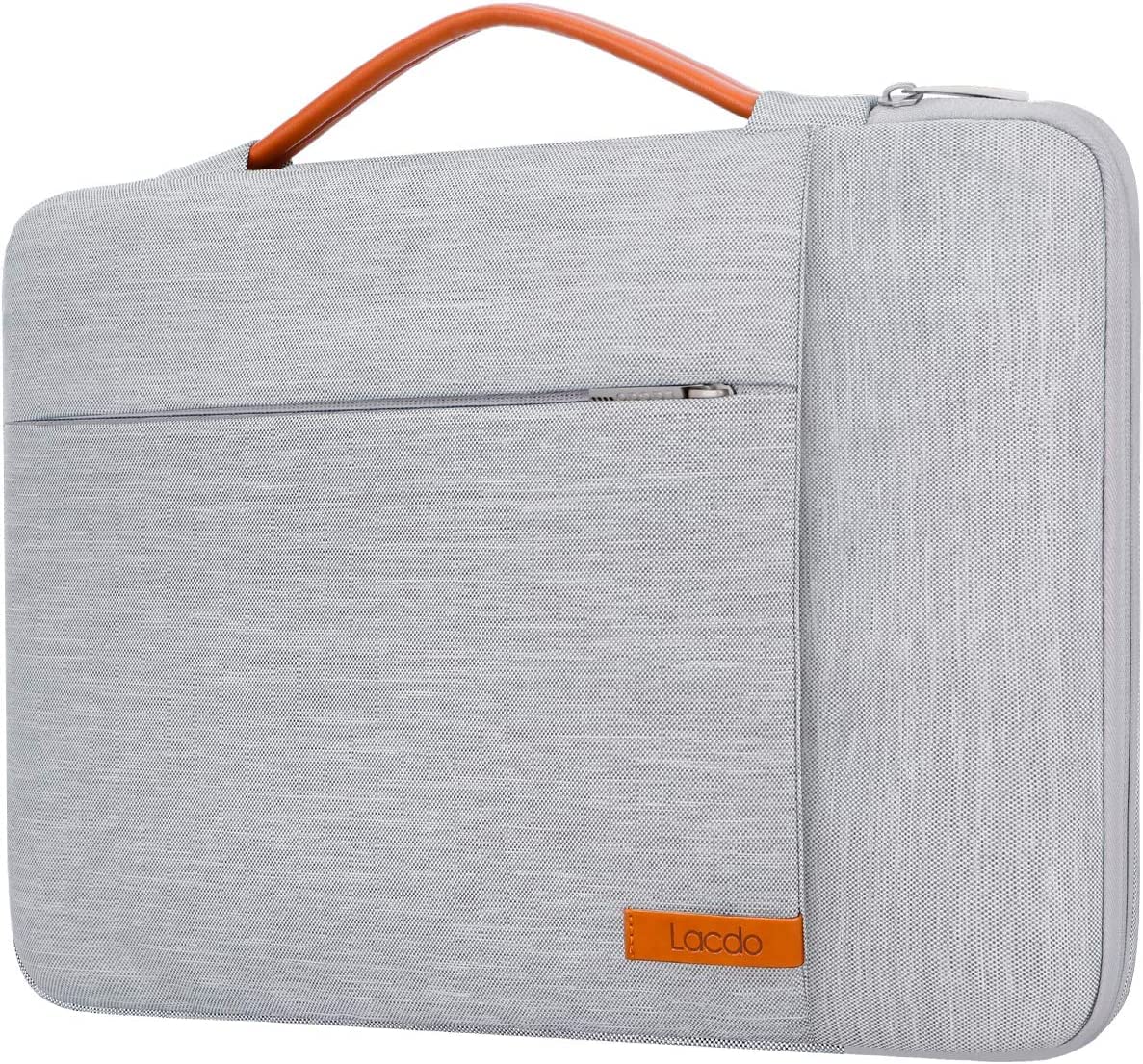 Lacdo 360° Protective 16 Inch Laptop Sleeve Case for 16 Inch HP Lenovo ASUS Acer Dell Laptop/HP Pavilion Envy/Lenovo ThinkPad IdeaPad/Acer Swift/ASUS Vivobook/Dell Computer Bag, Gray