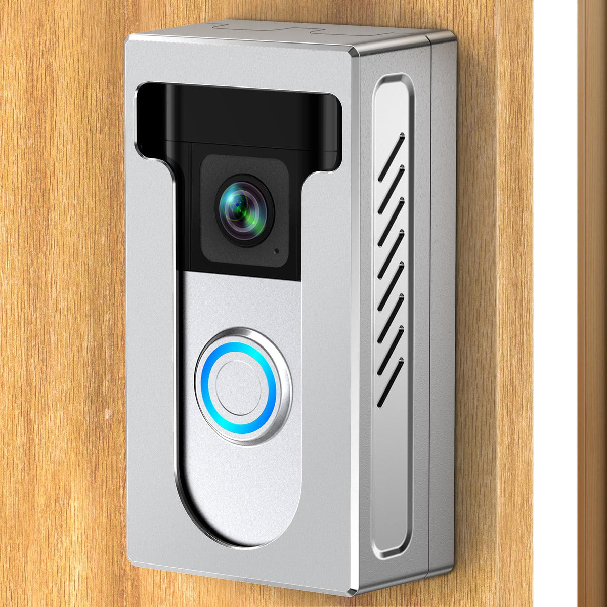 No Drill Adhesive Video Doorbell Mount Compatible For Ring/Blink Wireless Video Doorbell, Anti-Theft Camera Mount Bracket Cover 