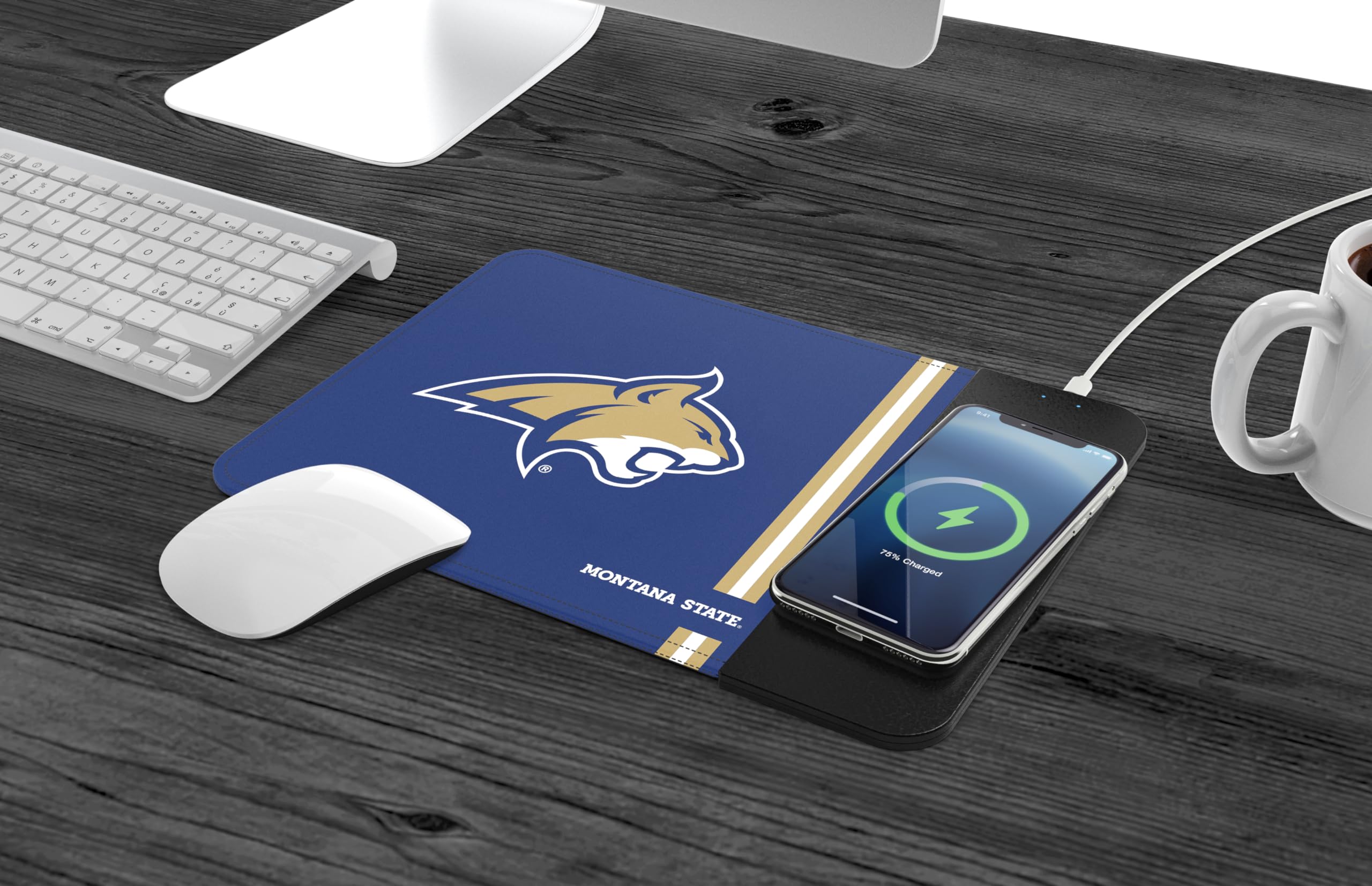 Soar Ncaa Wireless Charging Mouse Pad, Montana State Bobcats