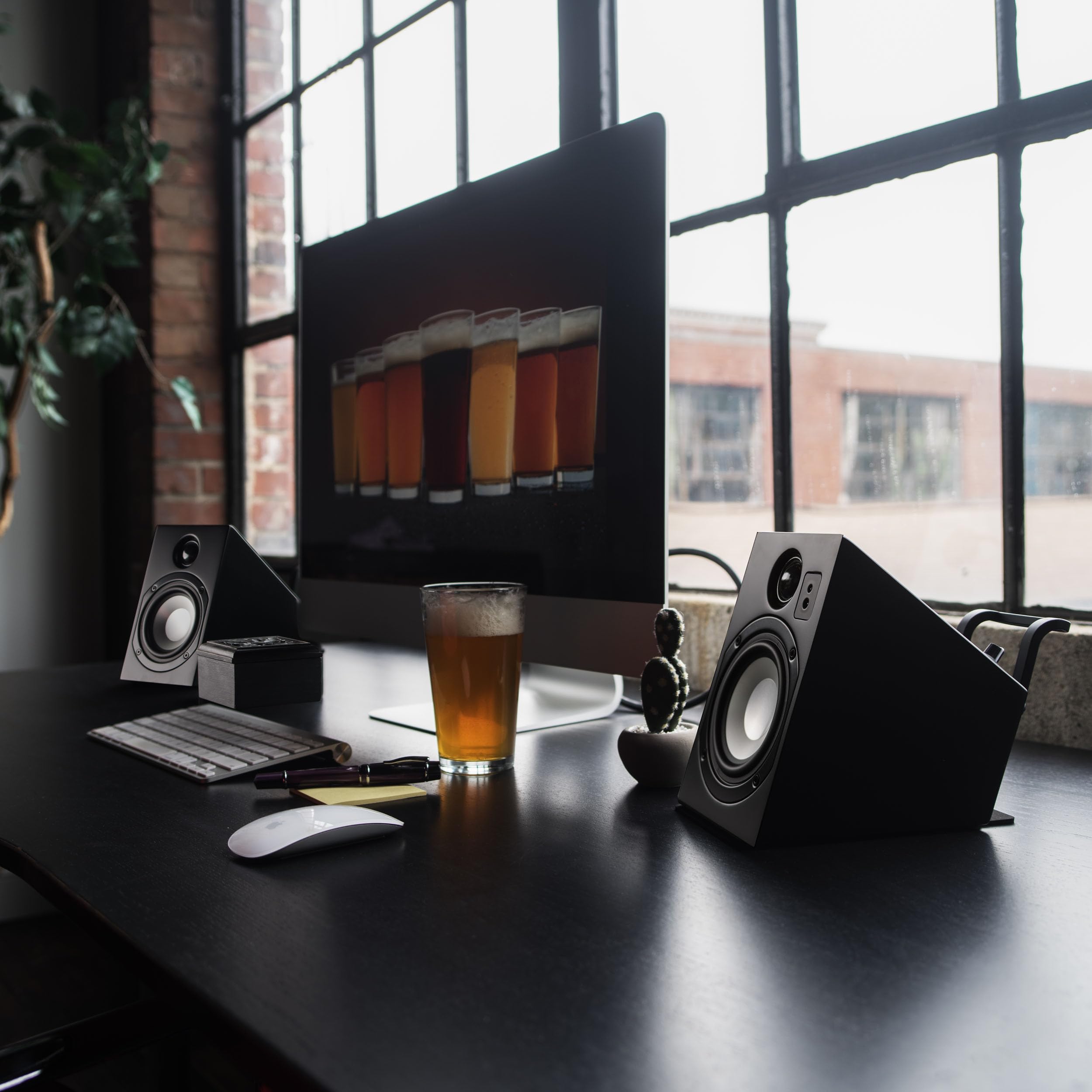 Vanatoo Transparent Zero Plus Near Field Studio Monitor Speakers Pair For Tv, Pc, Gaming. 120 Watt Powered Speakers For Desktop And Room Use. Aux, Usb, Bluetooth, Toslink Optical, Remote Control.