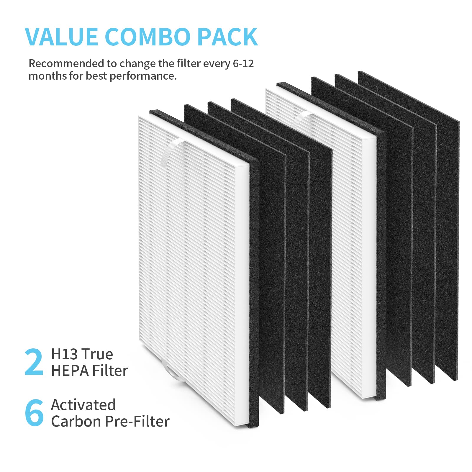 Cfkreya Md1 0022 Replacement Hepa Filter Compatible With Vornado Air Puri Fier Model Ac300, Ac350, Ac500, Ac550, Pco200, Pco300,
