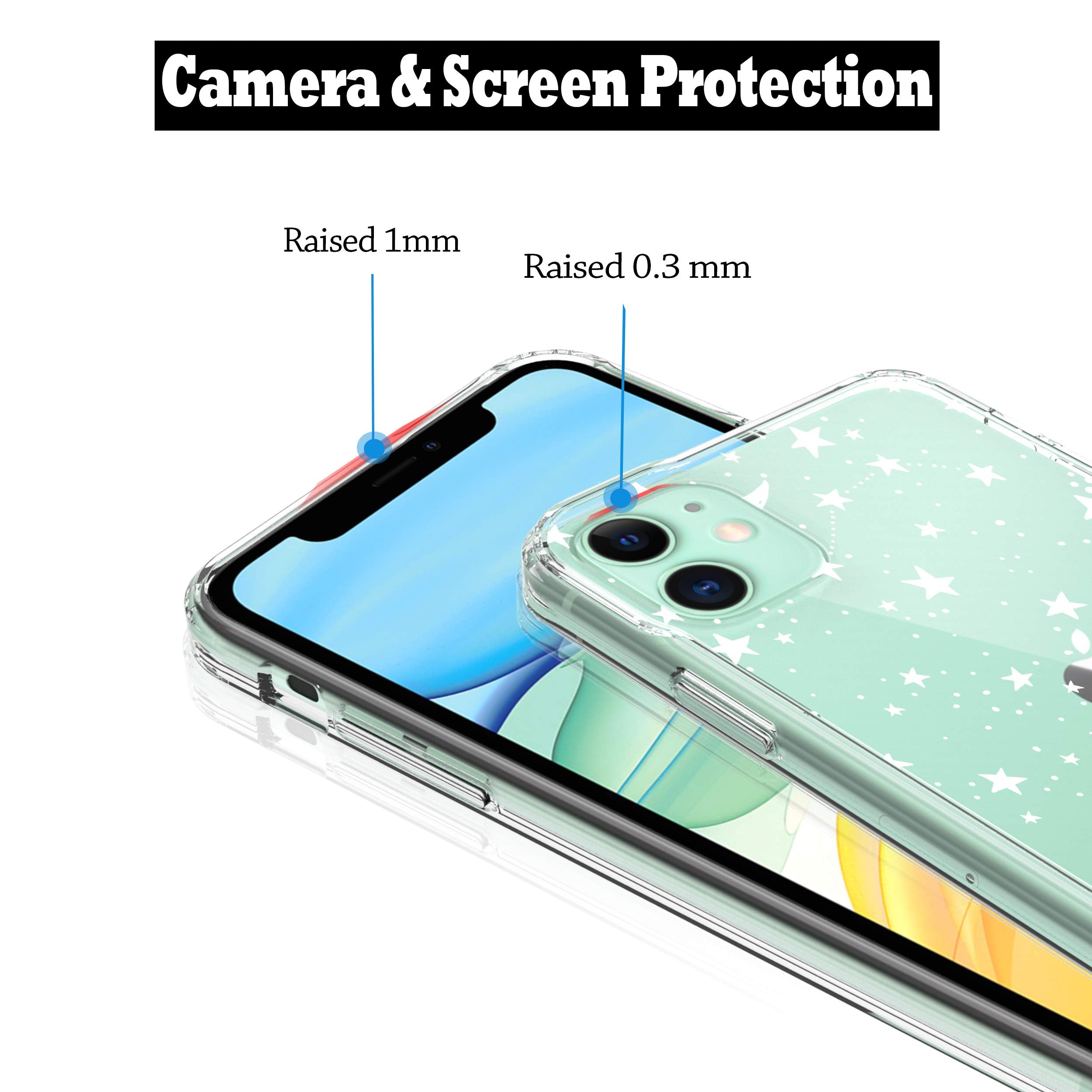 Ranz Iphone 11 Case, Anti Scratch Shockproof Series Clear Hard Pc+ Tpu Bumper Protective Cover Case For Iphone 11   Universe