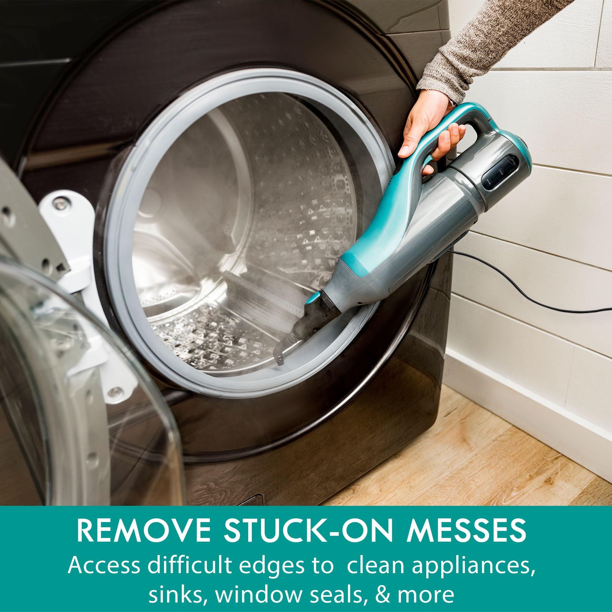 Kenmore Sm2050 2 In 1 Steam Mop Hard Floor Cleaner With 2 Modes & 2Pcs Washable Pads For Carpets, Rugs And Upholstery, Green