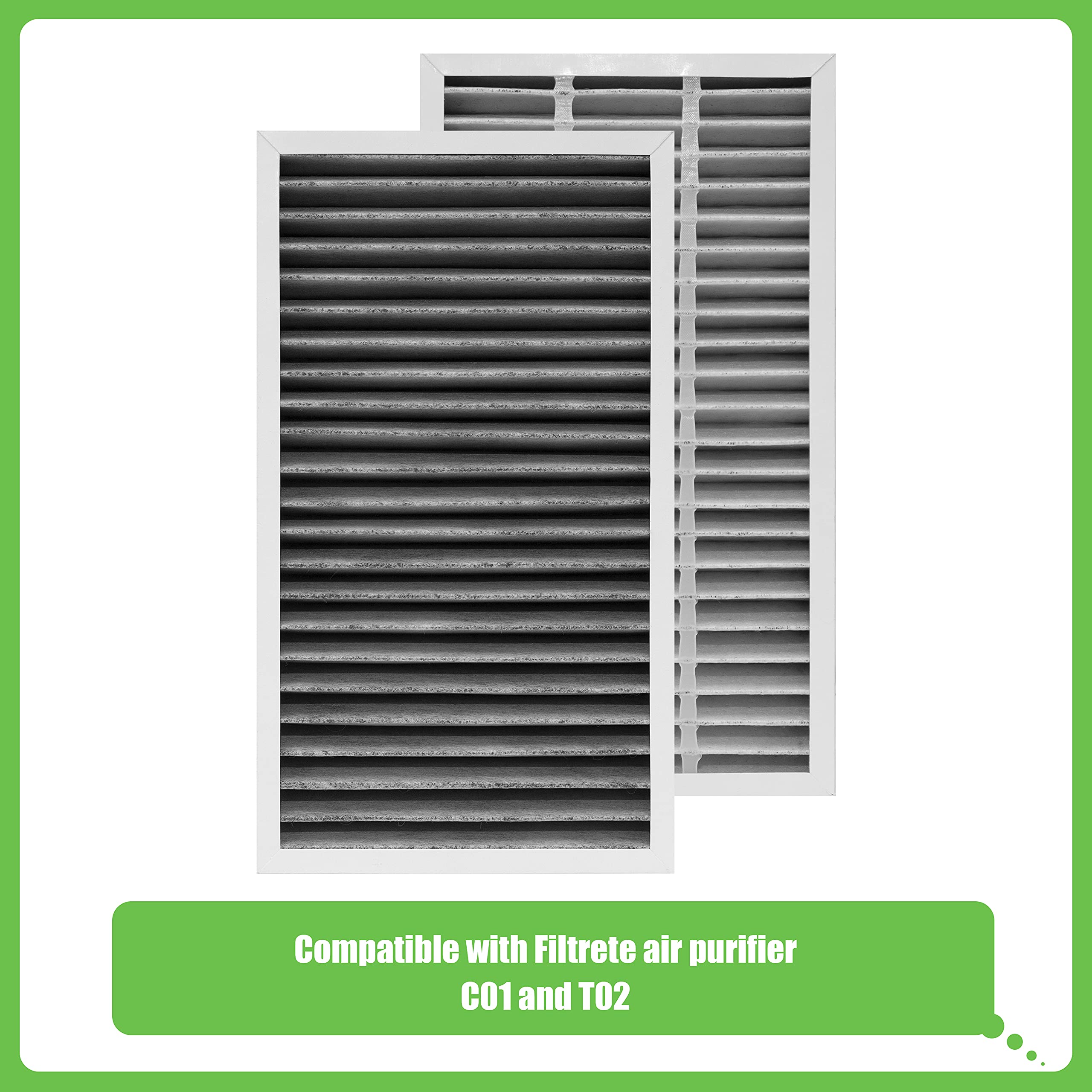 Hichoryer F1 Filter Allergen Reduction+Odor Removal, Replacement Filter Compatible With Filtrete C01 T02 Room Air Purifier Fap C