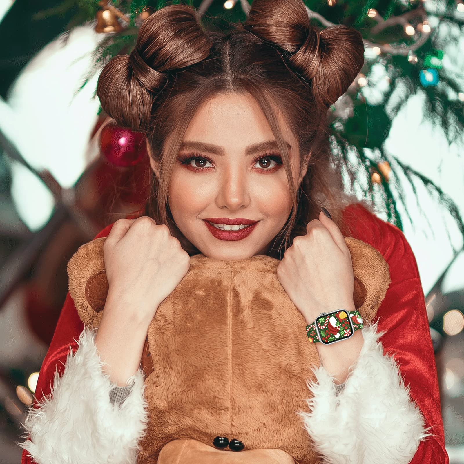 Merry Christmas Watch Band Compatible With Apple Watch Band 38Mm 40Mm 41Mm 42Mm 44Mm 45Mm 49Mm For Women Men, Happy Christmas Ha