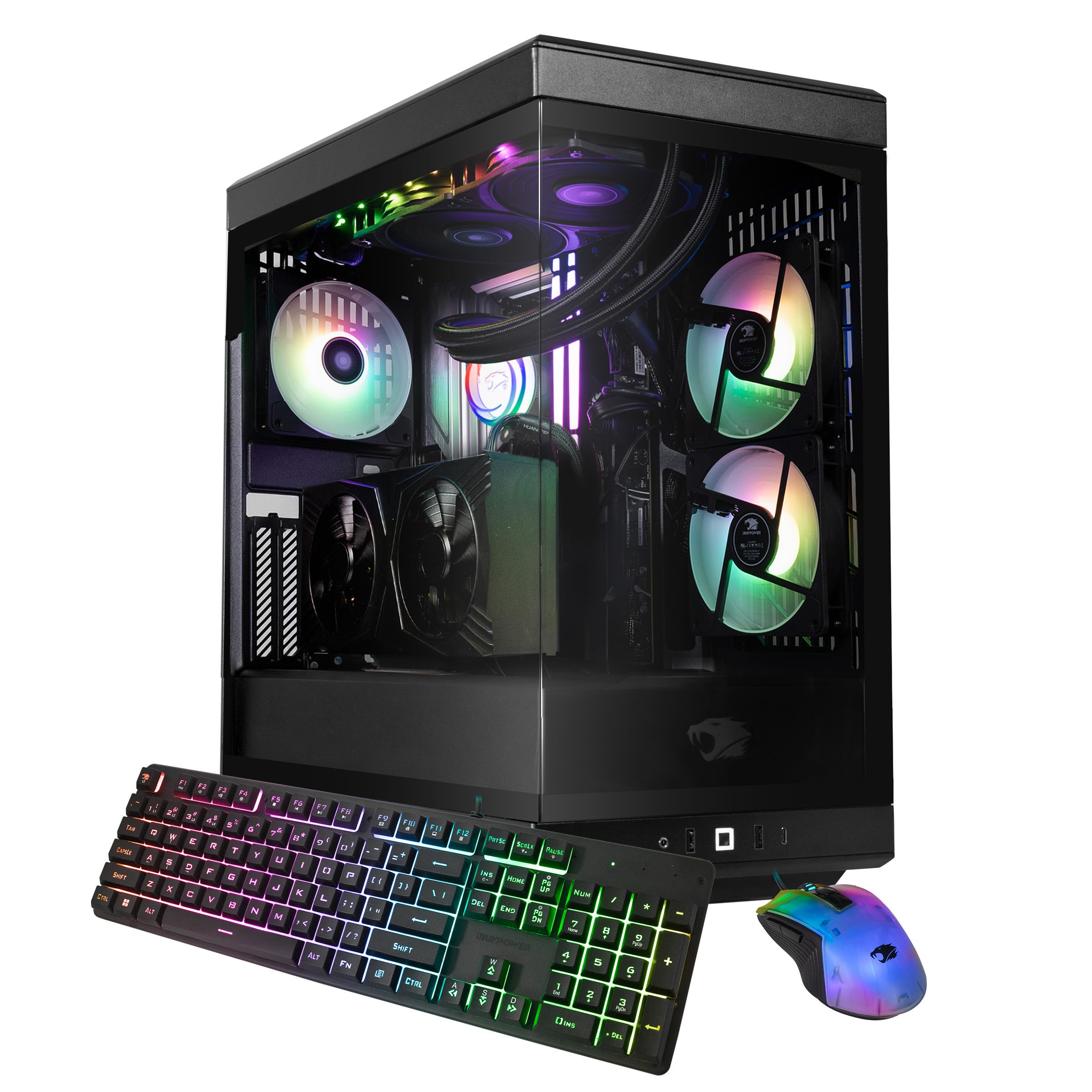 iBUYPOWER Y40 PRO Gaming PC Desktop AMD Ryzen 7 7800X3D CPU, NVIDIA GeForce RTX 5060Ti 8GB GPU, 32GB DDR5 RGB 5200MHz RAM, 1TB N