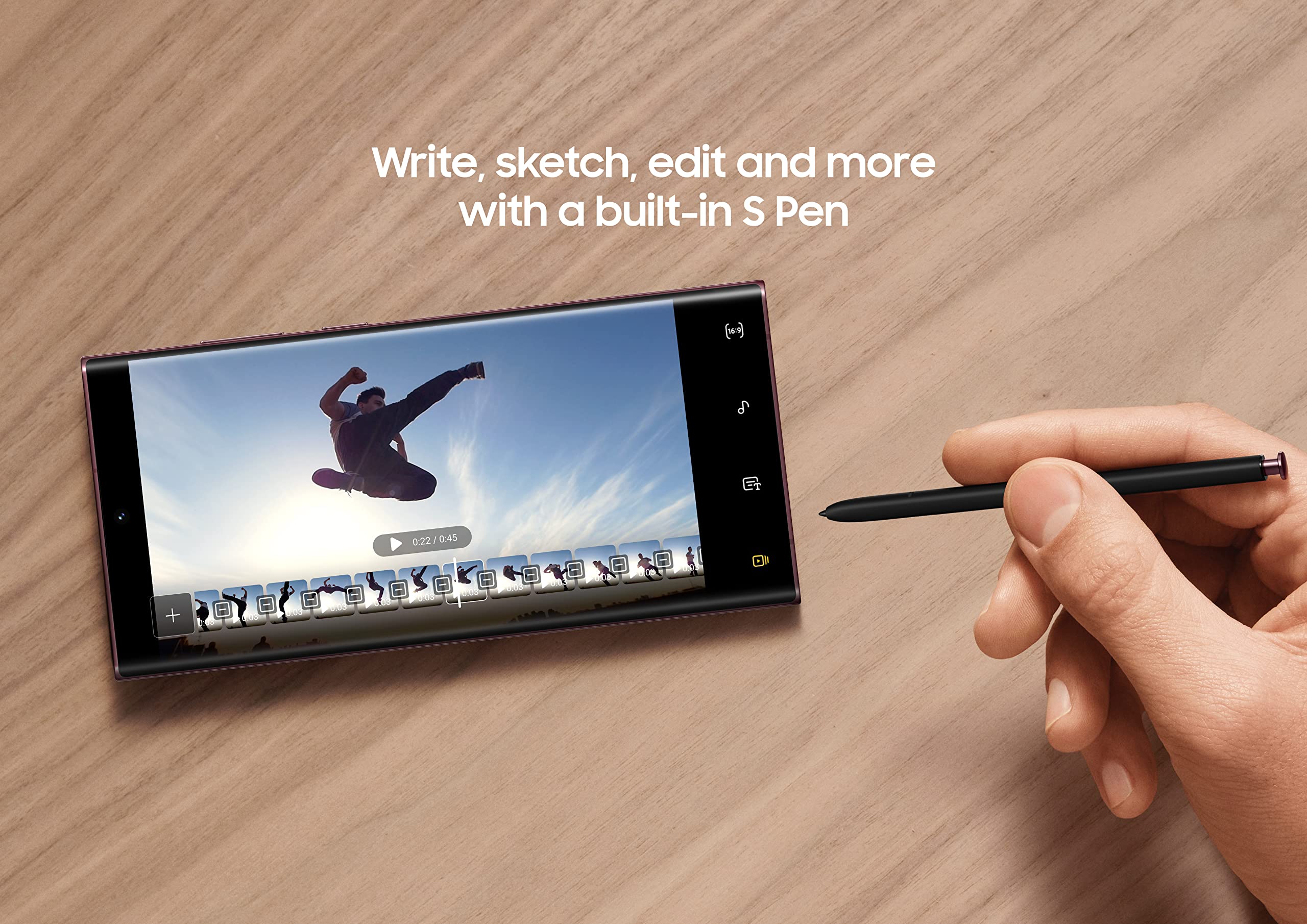 Samsung Galaxy S22 Ultra Cell Phone, Factory Unlocked Android Smartphone, 512Gb, 8K Camera, Brightest Display Screen, S Pen, Lon