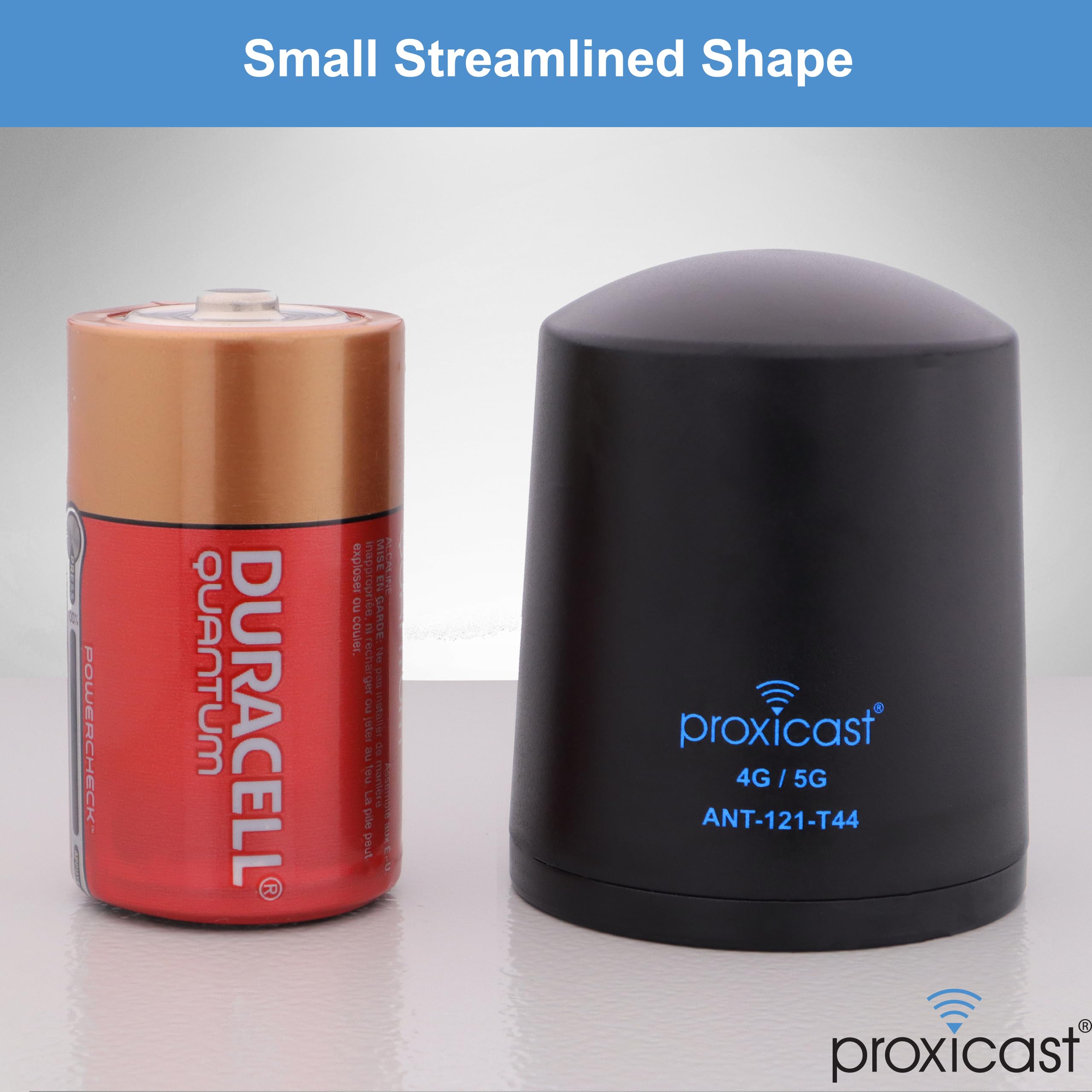 Proxicast 4X4 Mimo 5G Antenna - Vandal Resistant Low Profile Omnidirectional Through-Hole Mount - 6 Ft Coax - Black - Compatible