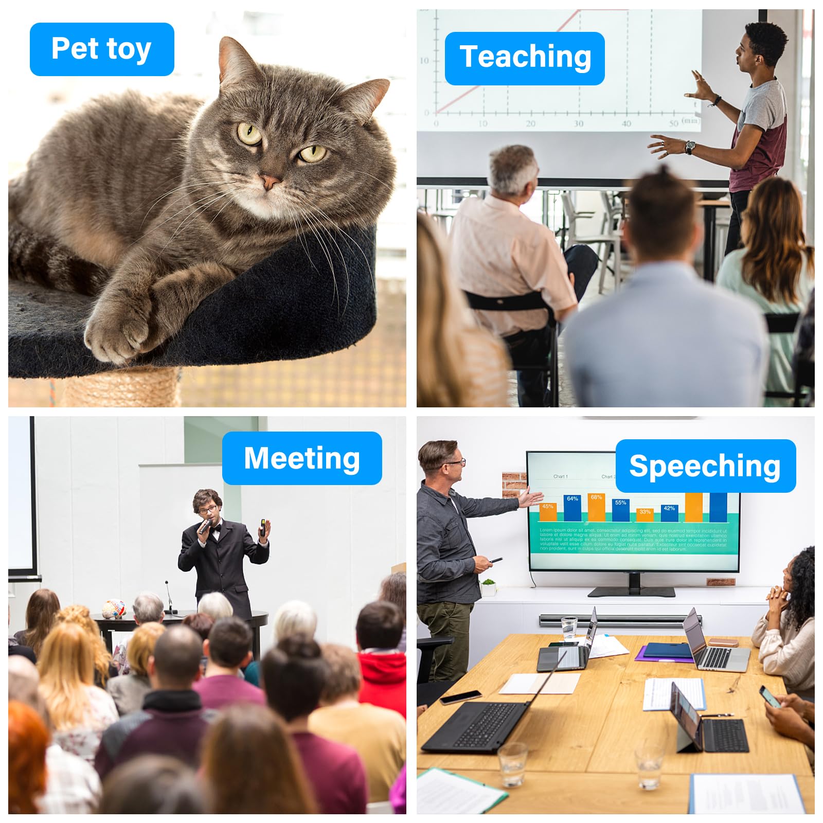 Presentation Clicker Remote Pointer Cat Toy, Wireless Presenter Remote Presenter Clicker Usb Control For Powerpoint Presentation