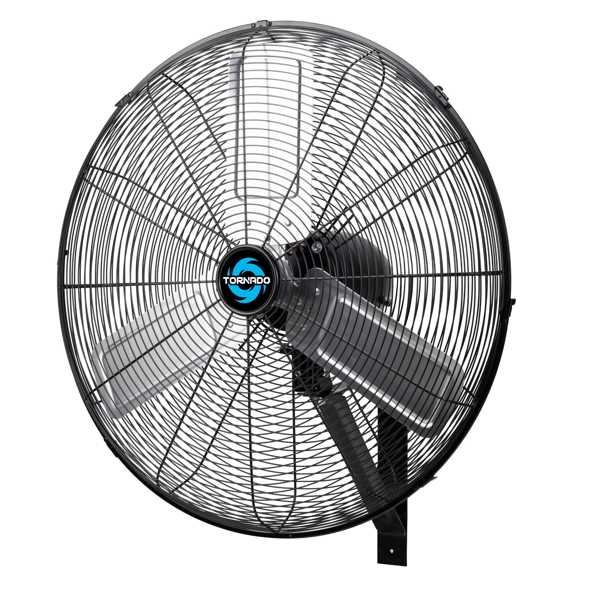 Tornado 24 Inch High Velocity Oscillating Wall Fan - 3 Speed, 7200 CFM, Heavy Duty Metal Construction, 6.6 FT Power Cord - UL Ce