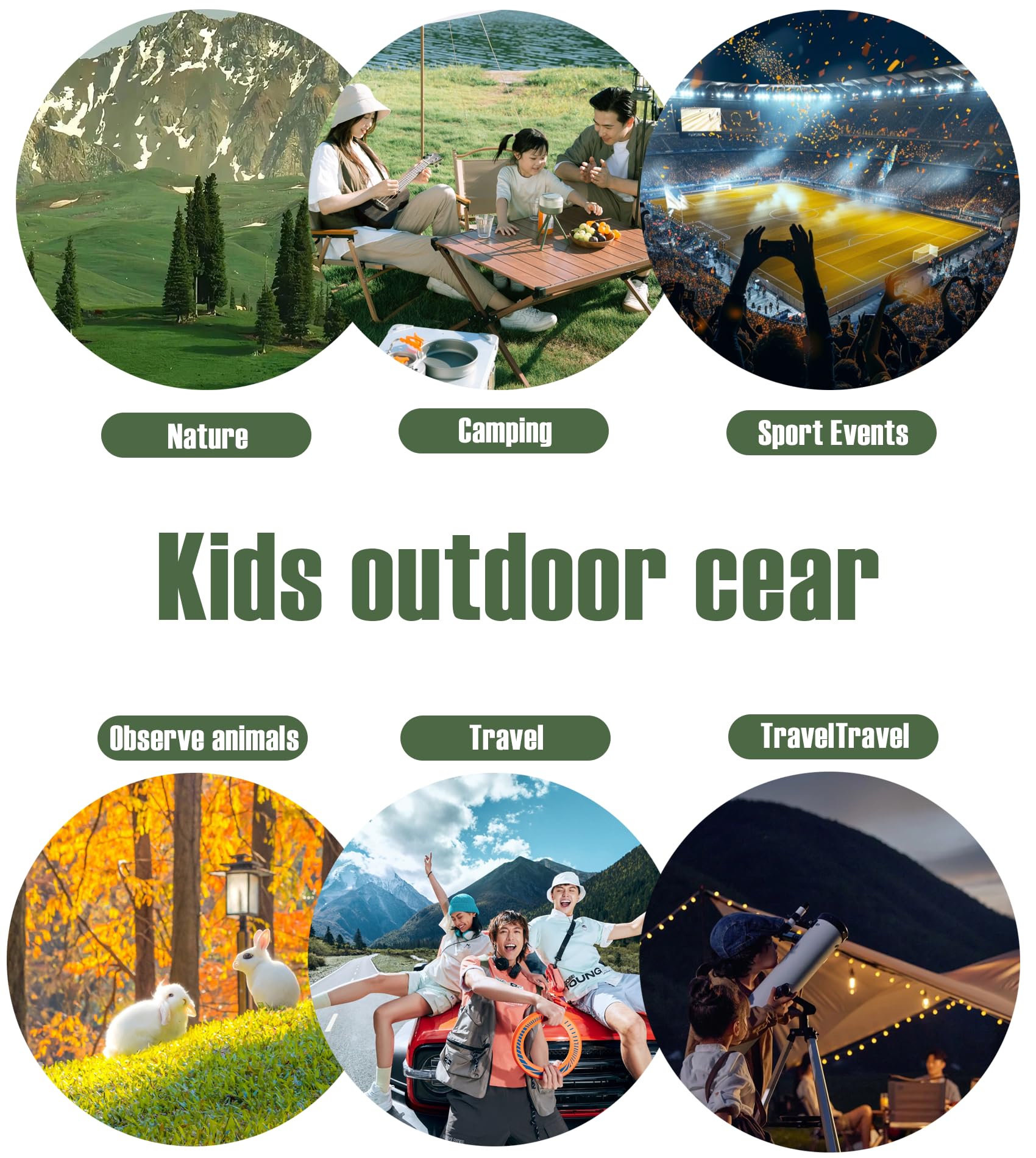 Spectrumoi Binocular For Kids,8X21 Kid Binoculars, Binoculars For Kids 8 12, Toy Binoculars For Kids 5 7, Blue Binocular