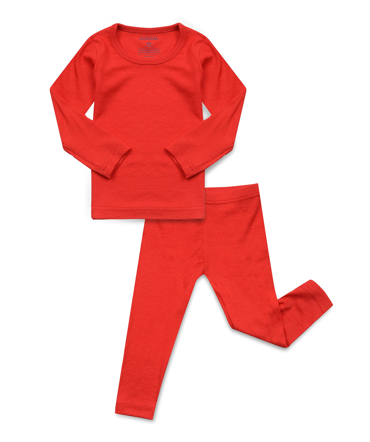Avauma Baby Boys Girls Pajama Set Kids Toddler Snug Fit Ribbed Sleepwear Pjs For Daily Life Style (Sred(L))