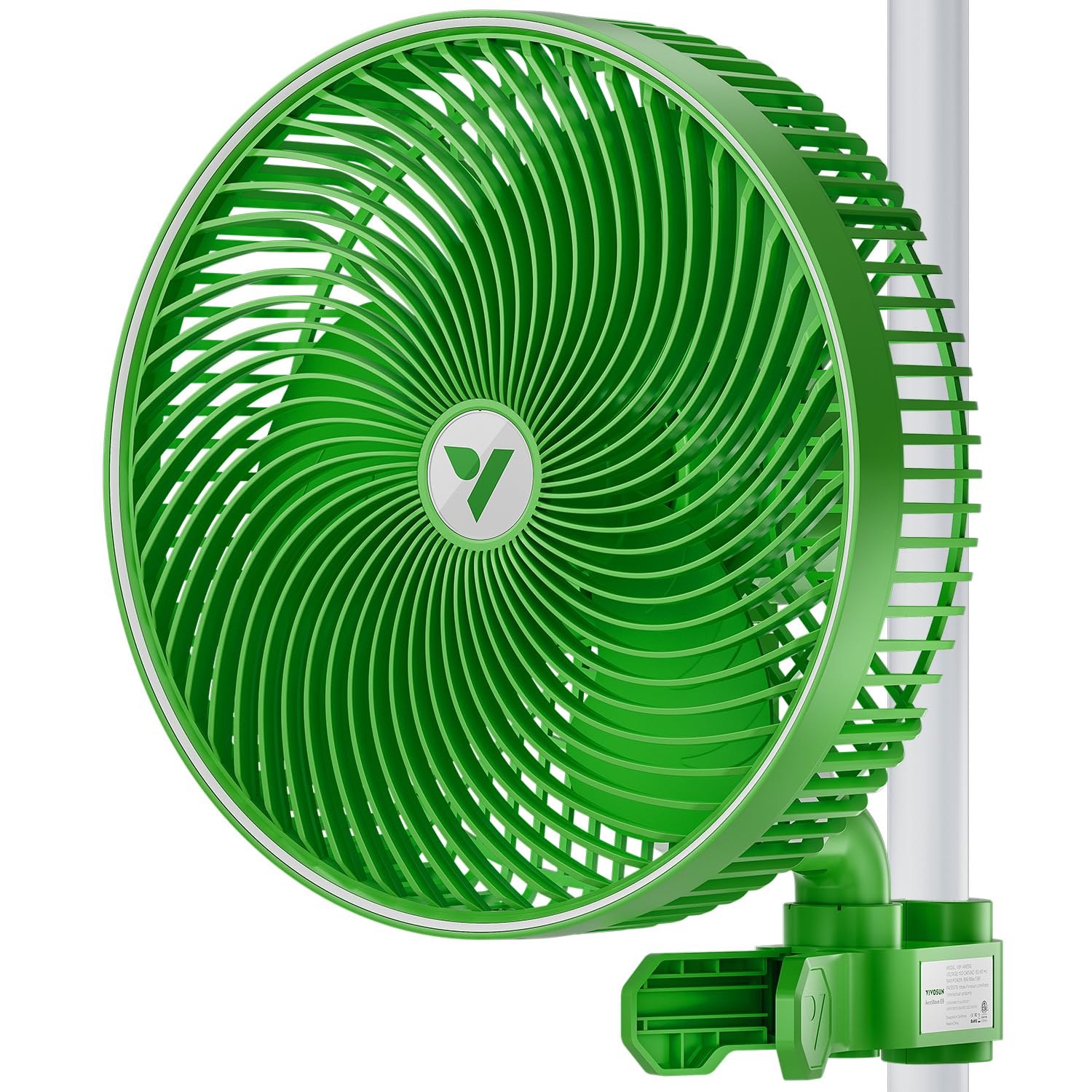 Vivosun Aerowave E9 Grow Tent Fan 9   , Ec Motor, Wifi Controllable, Us Patented Auto Oscillating Clip Fan, Ip54 Weatherproof, S