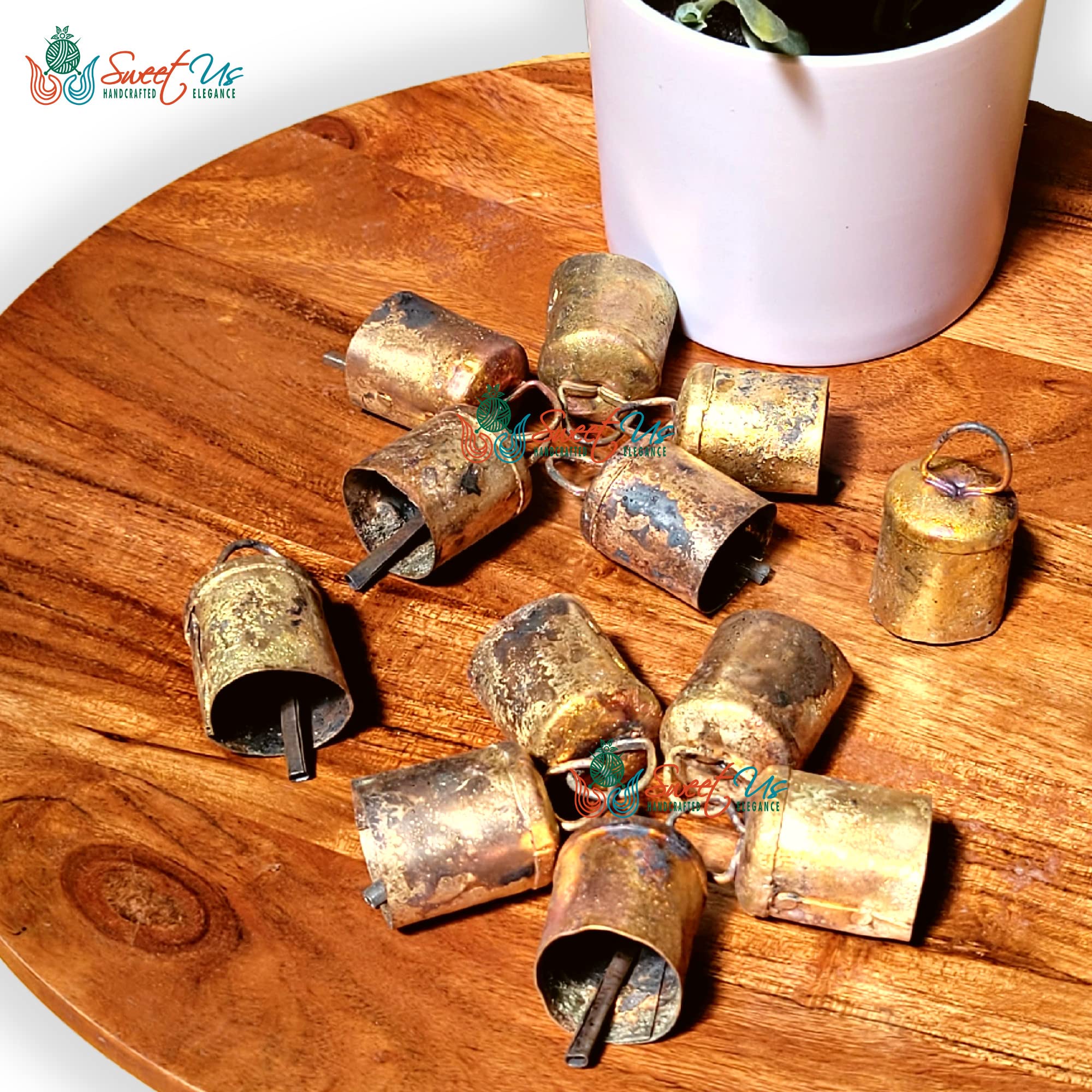 Rustic Vintage Chic Jingle Bells Musical Rhythm Polar Sleigh Bells, Meditation, Craft Work, Party Favors, Cow Bells, Goat Bells,