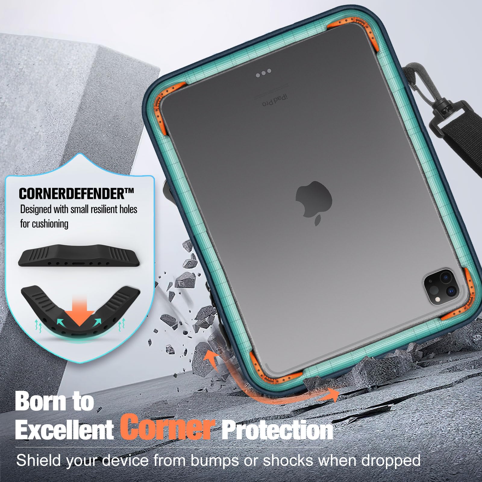 MoKo 12.9 Inch Tablet Sleeve Bag, Fits 13 Inch New iPad Pro M4 & Air M2 2024, iPad Pro 12.9 inch M2&M1, Galaxy Tab S9/S8 Plus 12.4', Multifunctional Bag with Shoulder and Headphone Port, Black