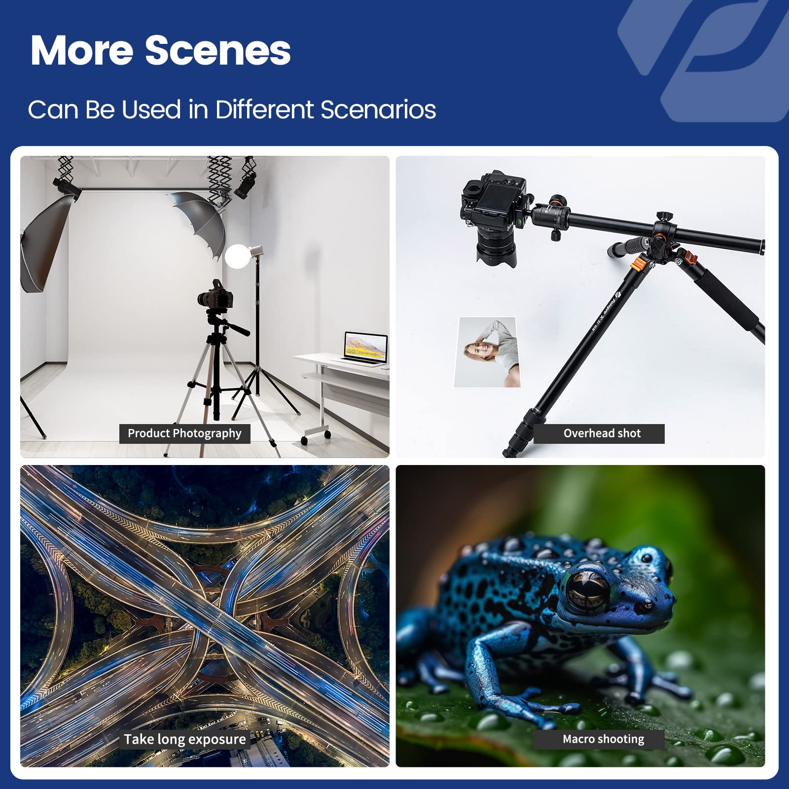 Fotopro 68 Inch Camera Tripod Horizontal Aluminum Tripods Portable Monopod With Ball Head 16Kg Load Capacity Quick Release Plate