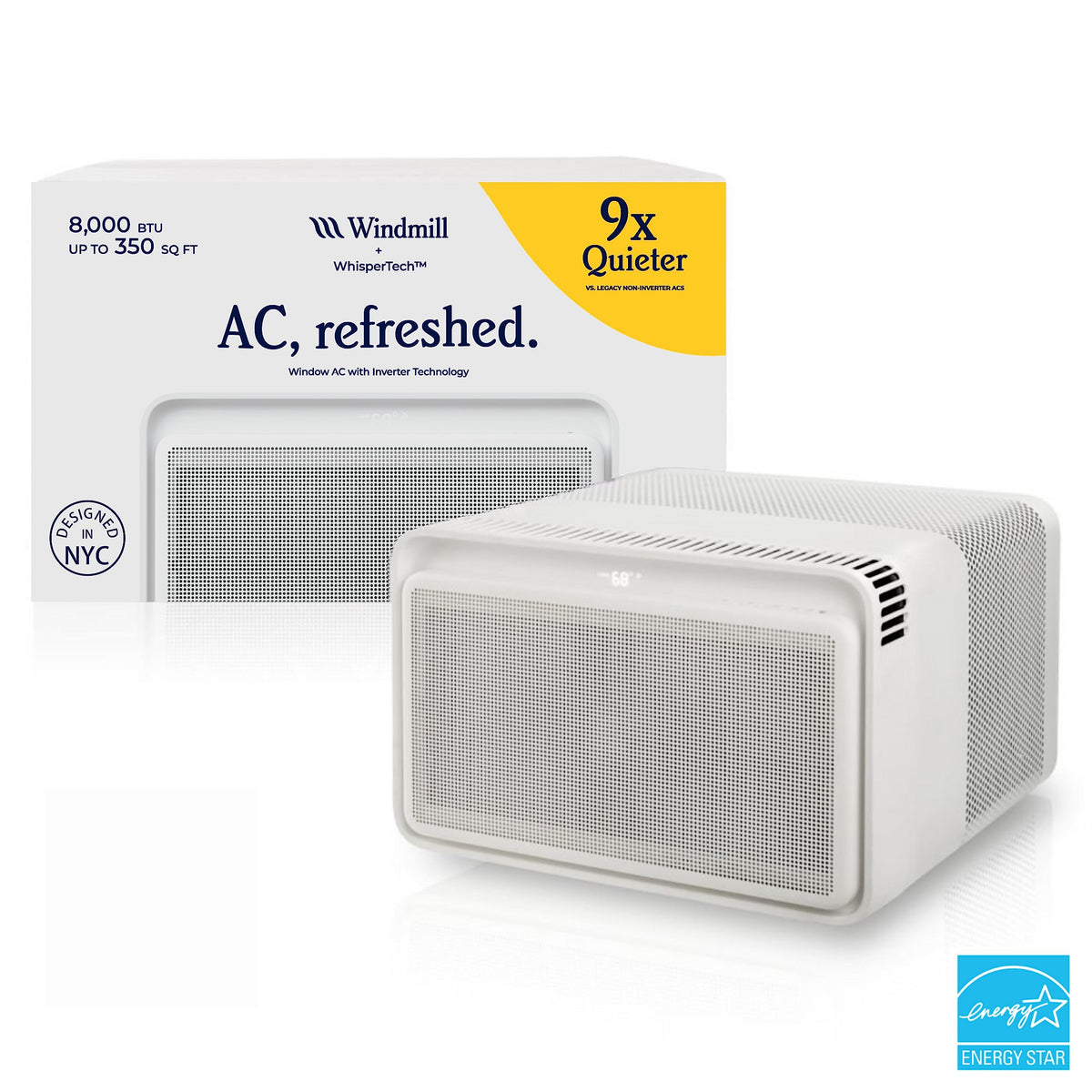 Windmill   The Windmill Ac Modern Air Conditioner With Whispertech  Ultra Quiet, More Efficient, And Voice Enabled Window Ac Uni