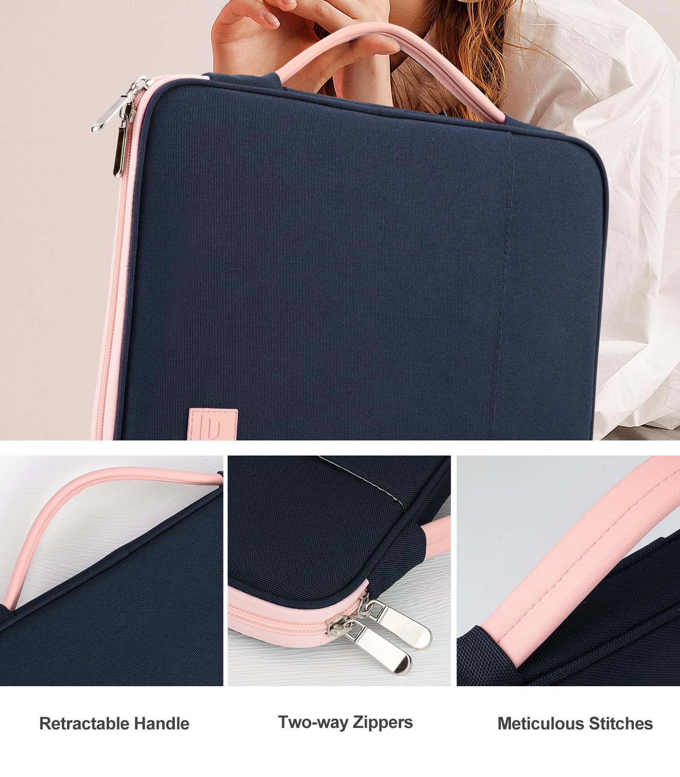 Dadanism 9-11 Tablet Sleeve Organizer Carrying Case With Handle For Ipad 9/8/7Th 10.2, Ipad Pro 11 M4 M2, Ipad Air 11, Ipad Air