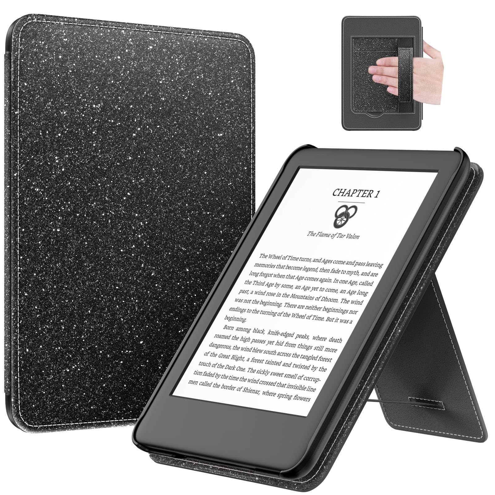 Moko Case For 6'' All New Kindle(11Th Generation 2022 Release), Lightweight Pu Leather Cover Stand Shell With Hand Strap Auto Wa