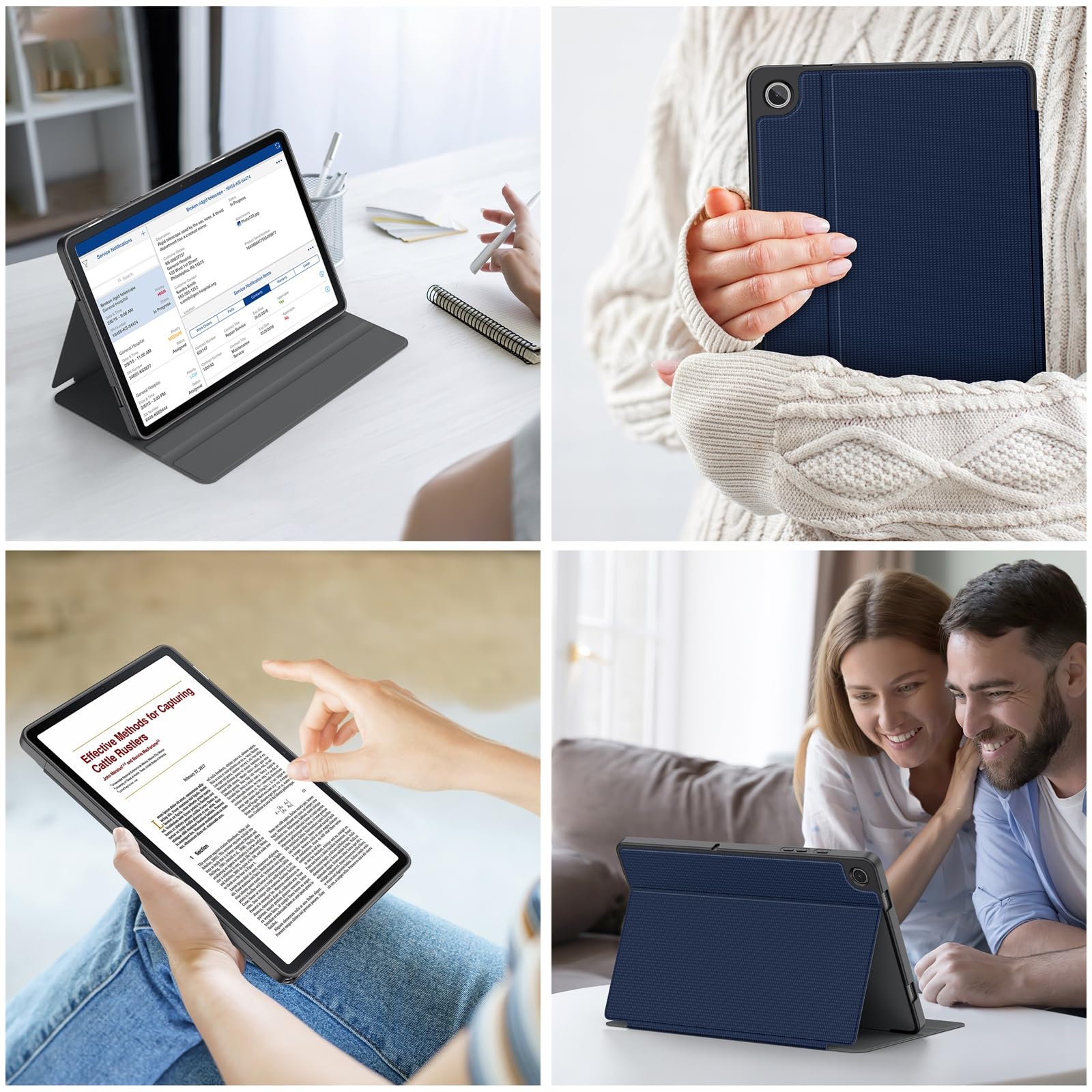 Soke Case For Galaxy Tab A9+/A9 Plus 11 Inch 2023, Shock Proof Smart Folio Stand Case, Multi  Viewing Angles, Soft Tpu Back Cover For Samsung Galaxy Tab A9+ Tablet [Sm X210/X216/X218], Navy