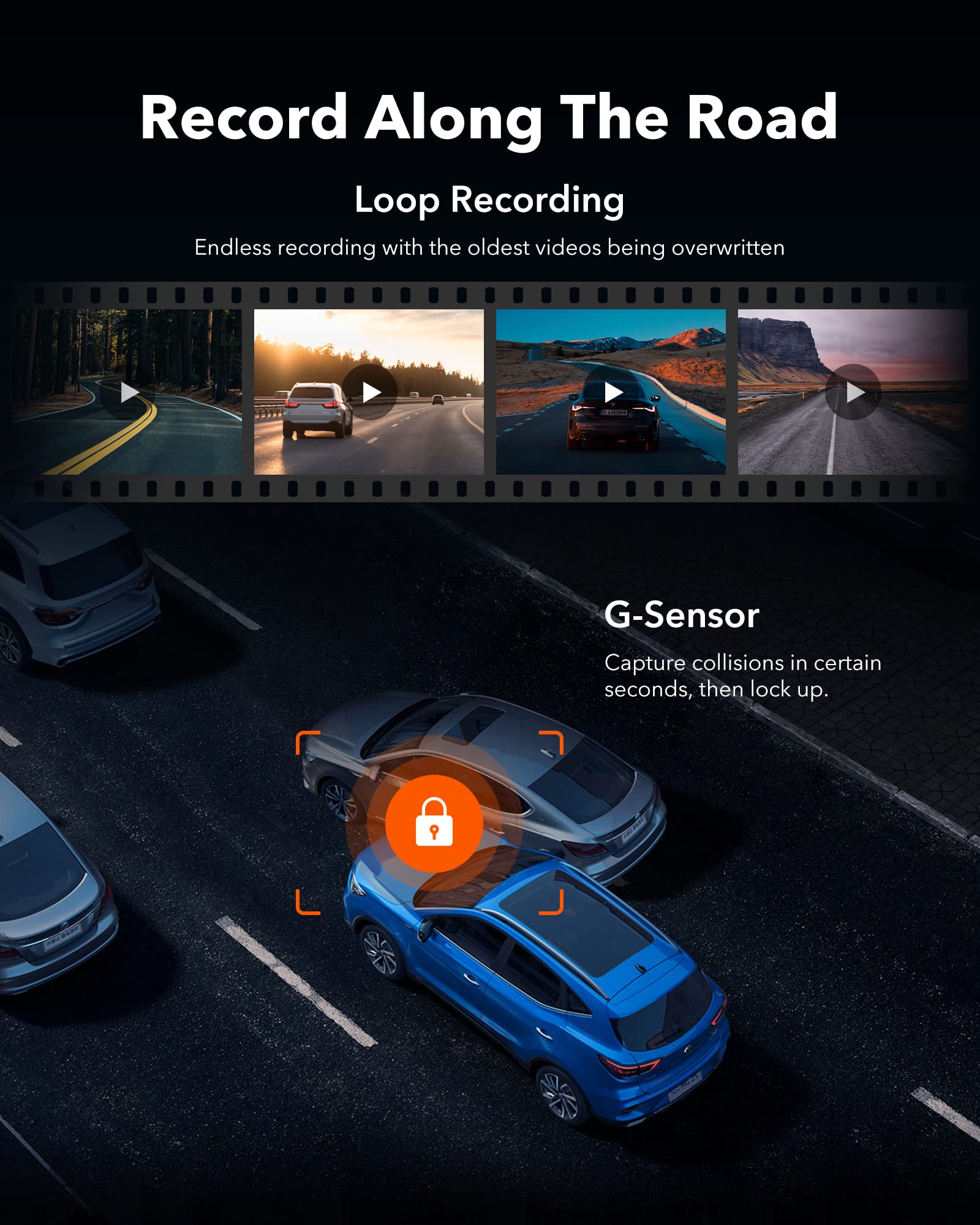 Wolfbox G930 4K 10'' Rear View Mirror Camera, Dash Cam Front And Rear For Car With 64Gb Card, Touch Screen Smart Rear View Mirro