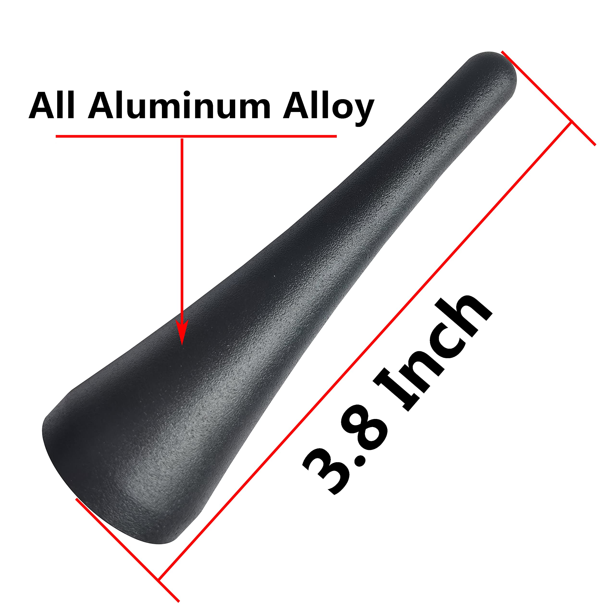 3.8 Inch Aluminum Antenna For Ford Mustang (2010 2014), Lincoln Mkz (2013 2019), Mazda Mx 5 Miata (Nc And Nd) 2006 2022., Fiat 1