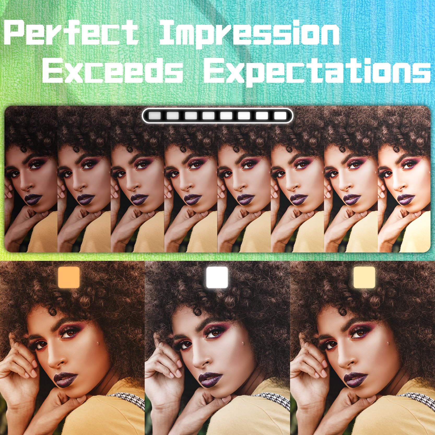 Suction Cup Phone Mount With Rechargeable Light, Hztint Mirror Phone Holder With Light Shower Bathroom Kitchen, Mirror Tripod Fo