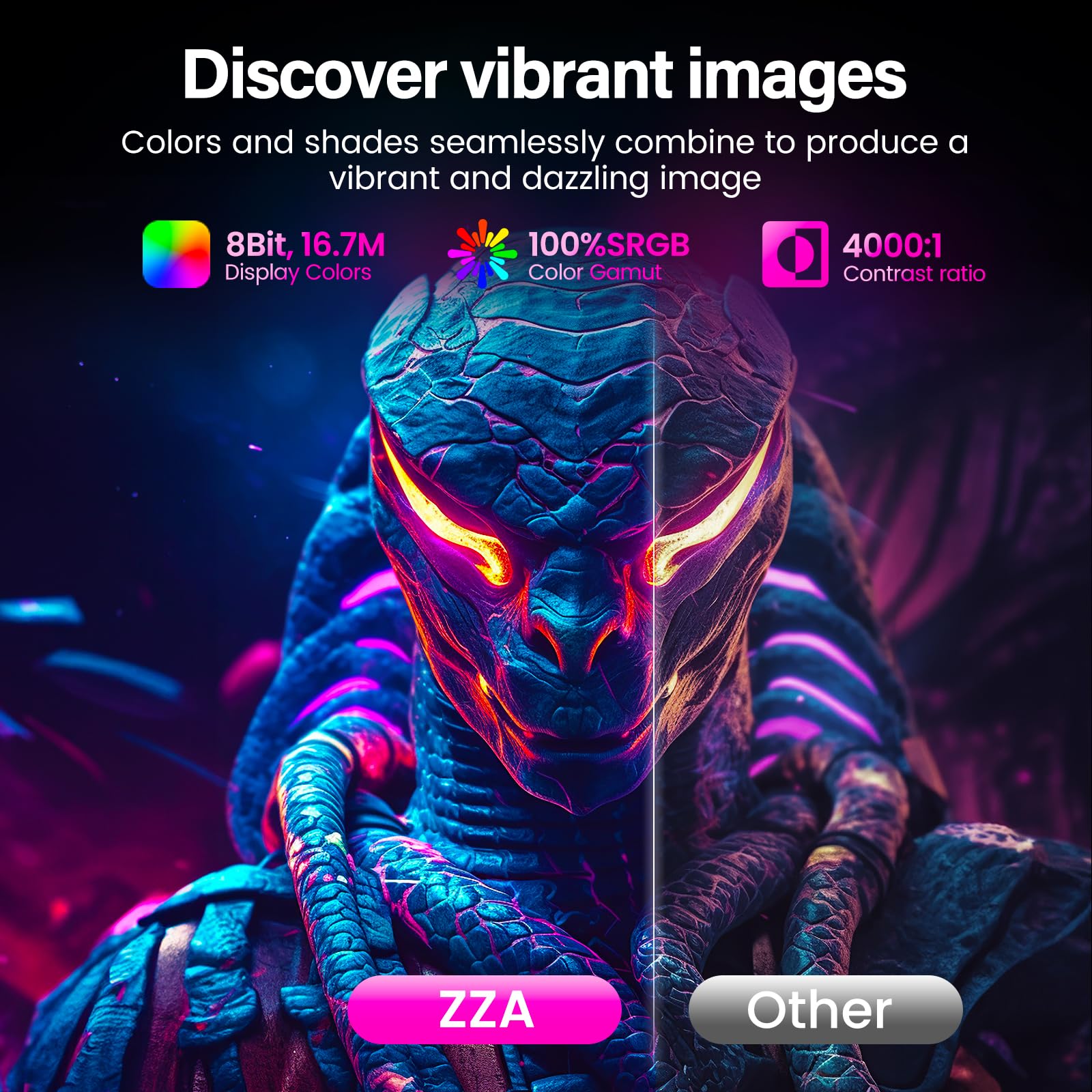 Zza 27 Inch Gaming Monitor,27   Fhd Curved Monitor,280Hz Gaming Monitor,1Ms Computer Monitor,Eye-Care Display With Hdmi,Dp,Fre