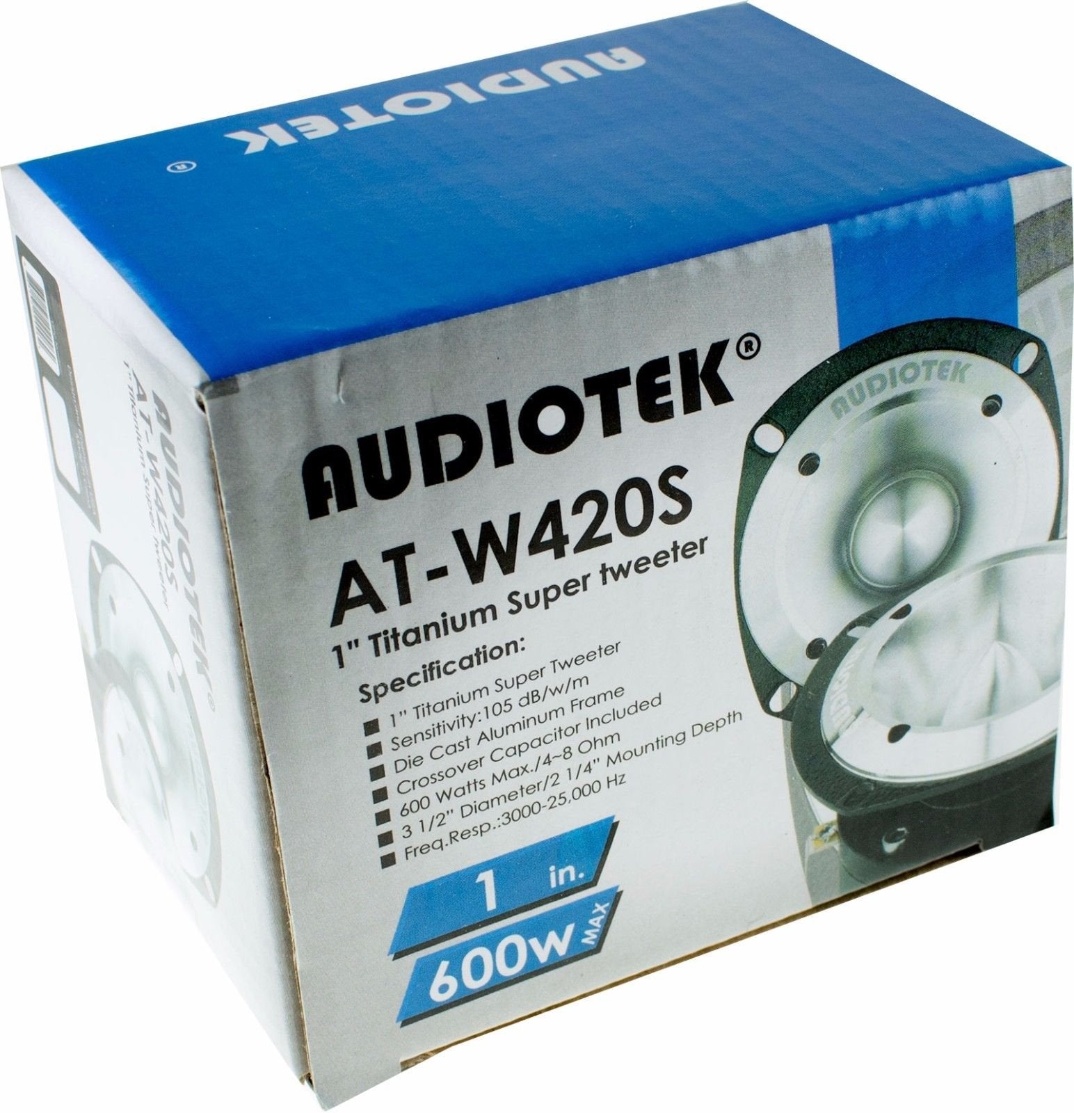 AUDIOTEK ATW420S 600W 1" Titanium Super Tweeter - Silver Finish
