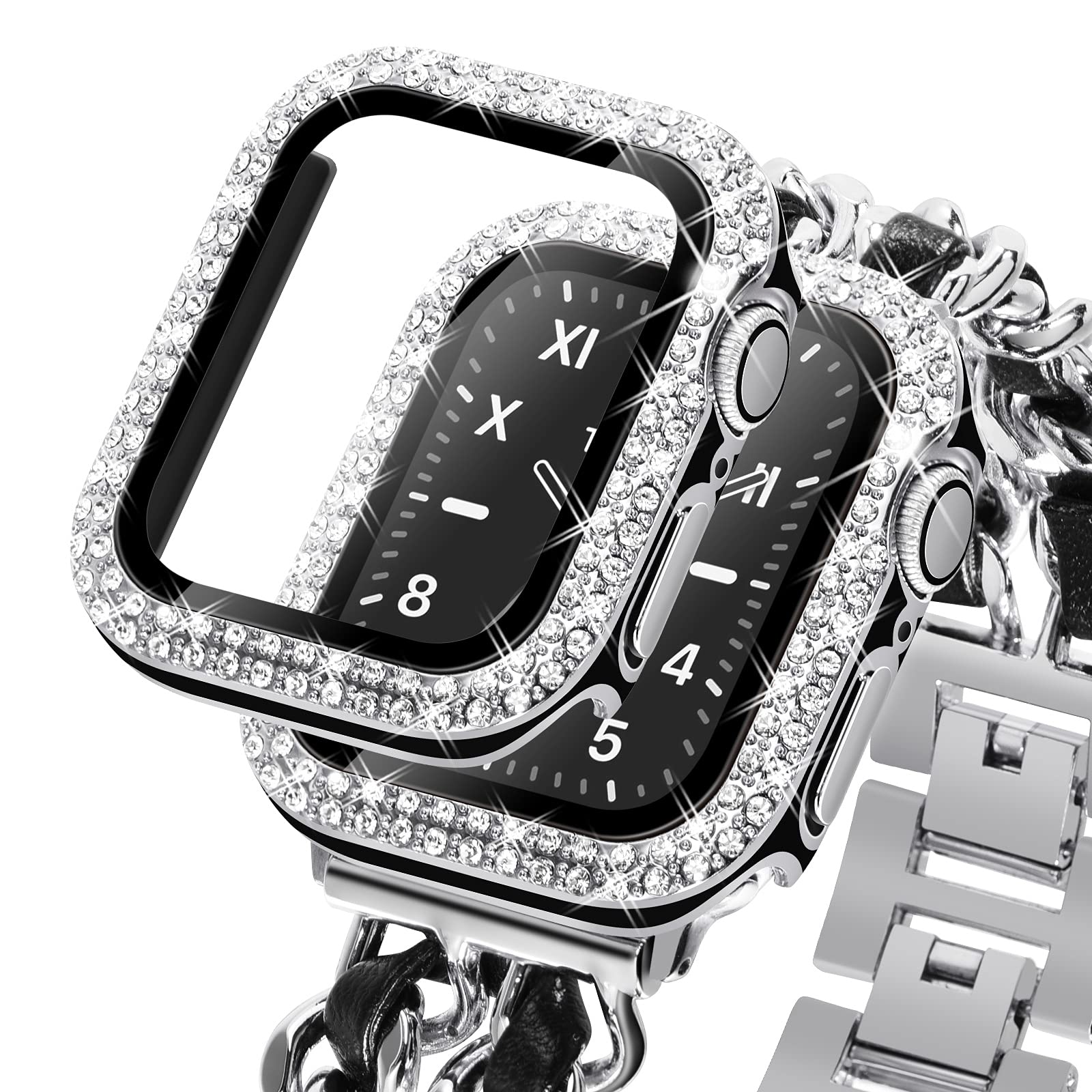 Kades Screen Protector For Apple Watch, Compatible With Series 6/5/Se 2022/Se/4 (40Mm), Built In Tempered Glass, Sparkling Rhine