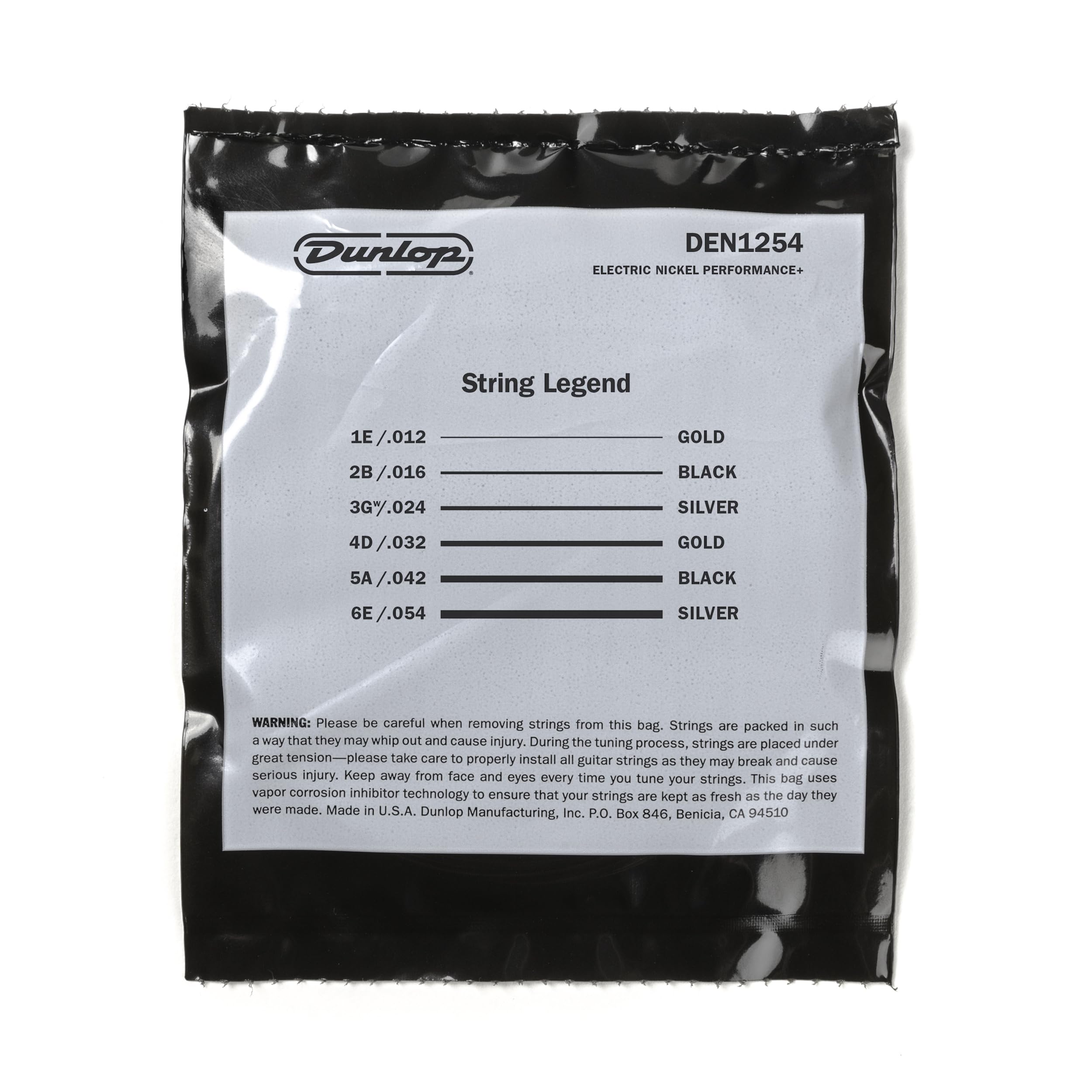 Jim Dunlop Nickel Wound Electric Guitar Strings 12-54 (Den1254)