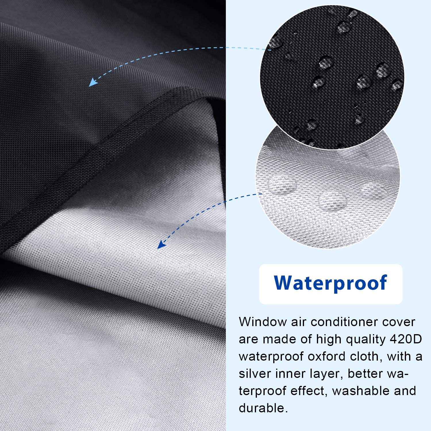 Kylinlucky Window Air Conditioner Cover Outdoor   Outside Window Ac Unit Cover (25.5W X 21D X 17H Inches )