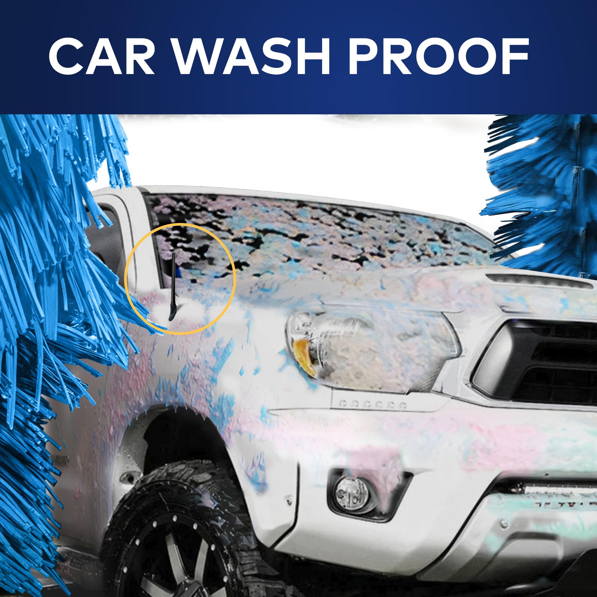 6 3/4'' Antenna Mast   Fits : Toyota Tacoma 2005 06 07 08 09 10 11 2012 2013 2014 2015