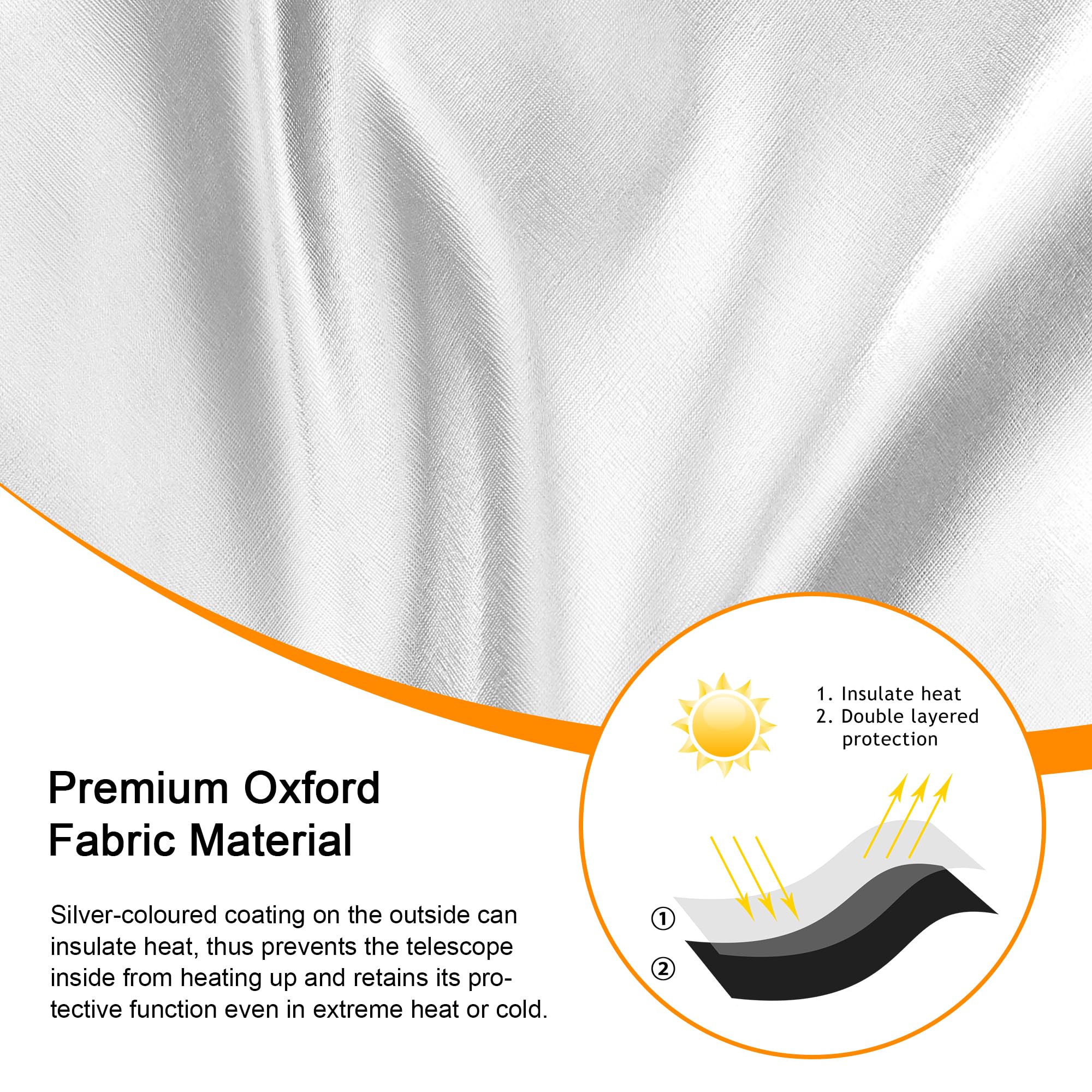 Astromania Protective Telescope Cover With Fixing Strap, Diameter 30.1''   Protect Your Telescope Against Dust, Moisture And Mor