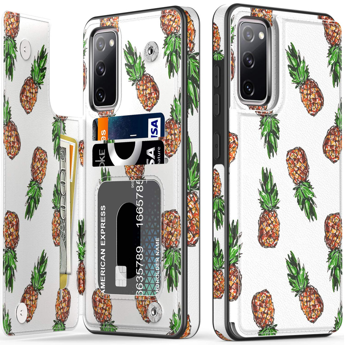 Leto Galaxy S20 Fe Case,Luxury Flip Folio Leather Wallet Case Cover With Fashion Designs For Girls Women,Card Slots Kickstand,Pr