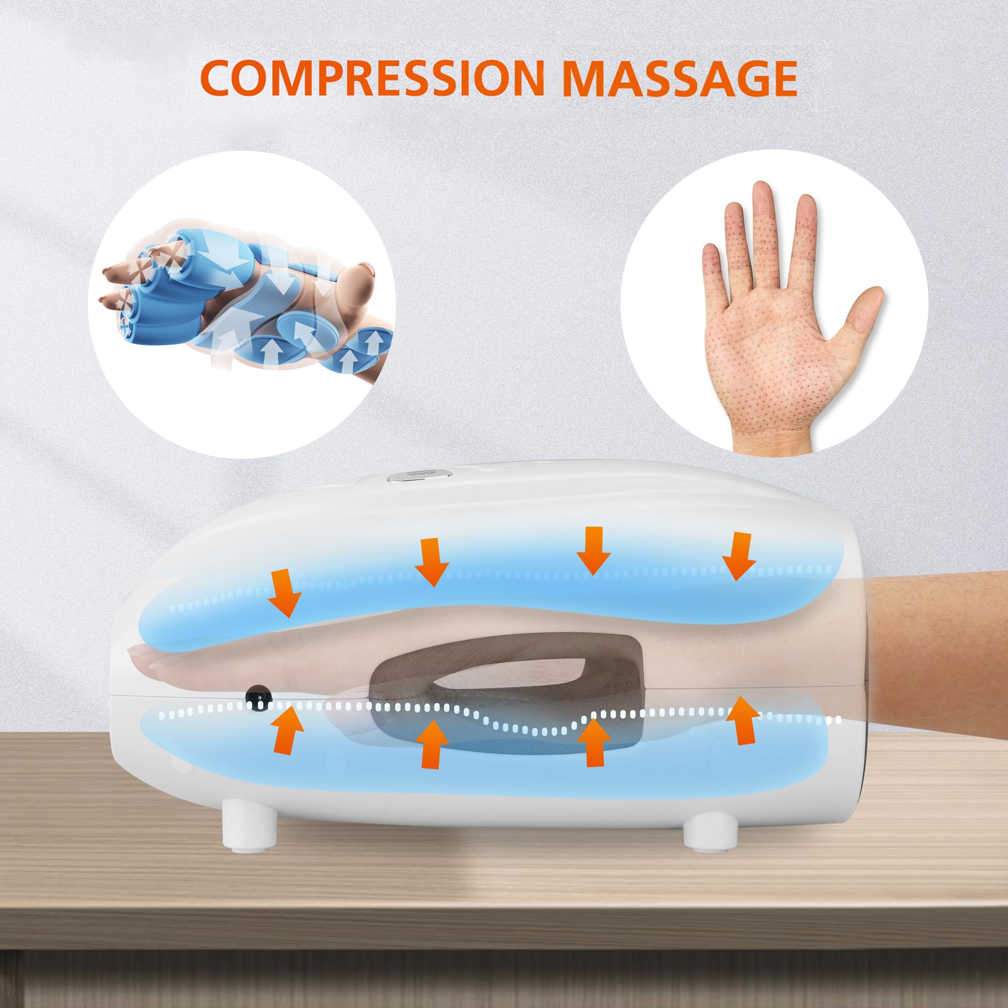 Snailax Hand Massager With Heat And Compression, Vibration, Cordless Hand Massager, 3 Compression Intensities, Rechargeable, Gif