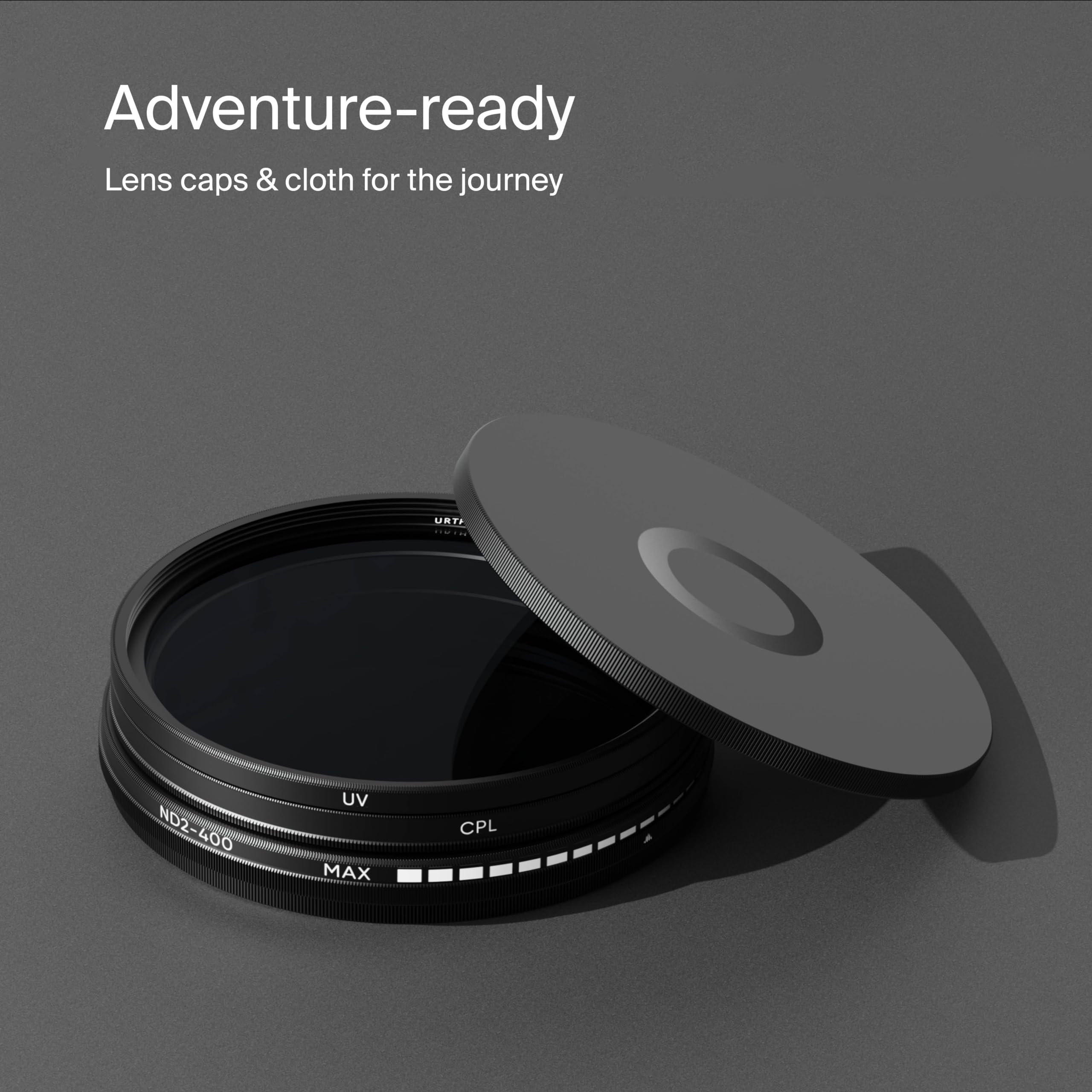 Urth 43Mm 3 In 1 Lens Filter Kit   Uv, Circular Polarizing (Cpl), Variable Neutral Density Nd2 400 Multi Coated Optical Glass, U