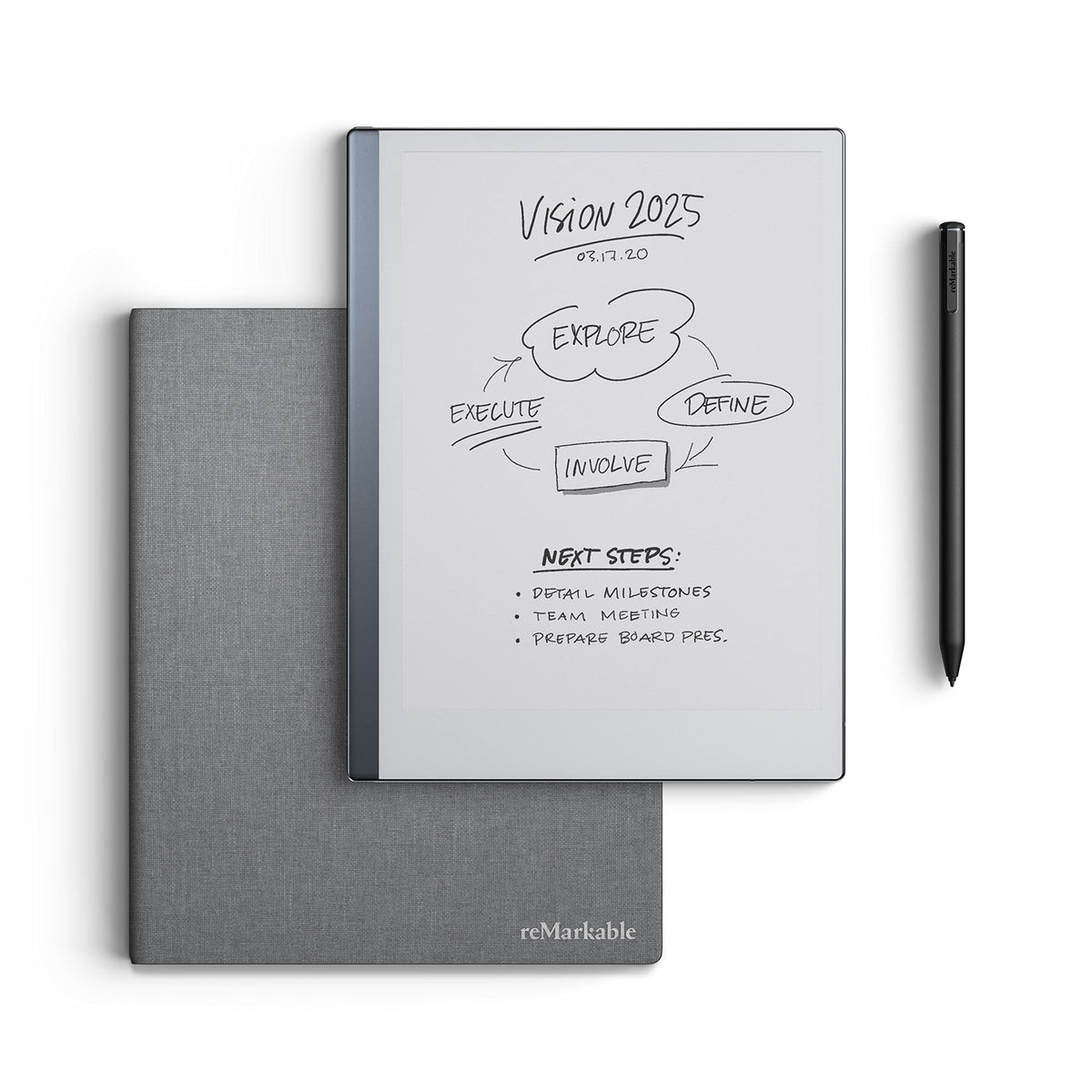 Remarkable Essentials Bundle   Gray | Remarkable 2 Paper Tablet | Includes 10.3    Remarkable Tablet, Marker Plus Pen With Erase