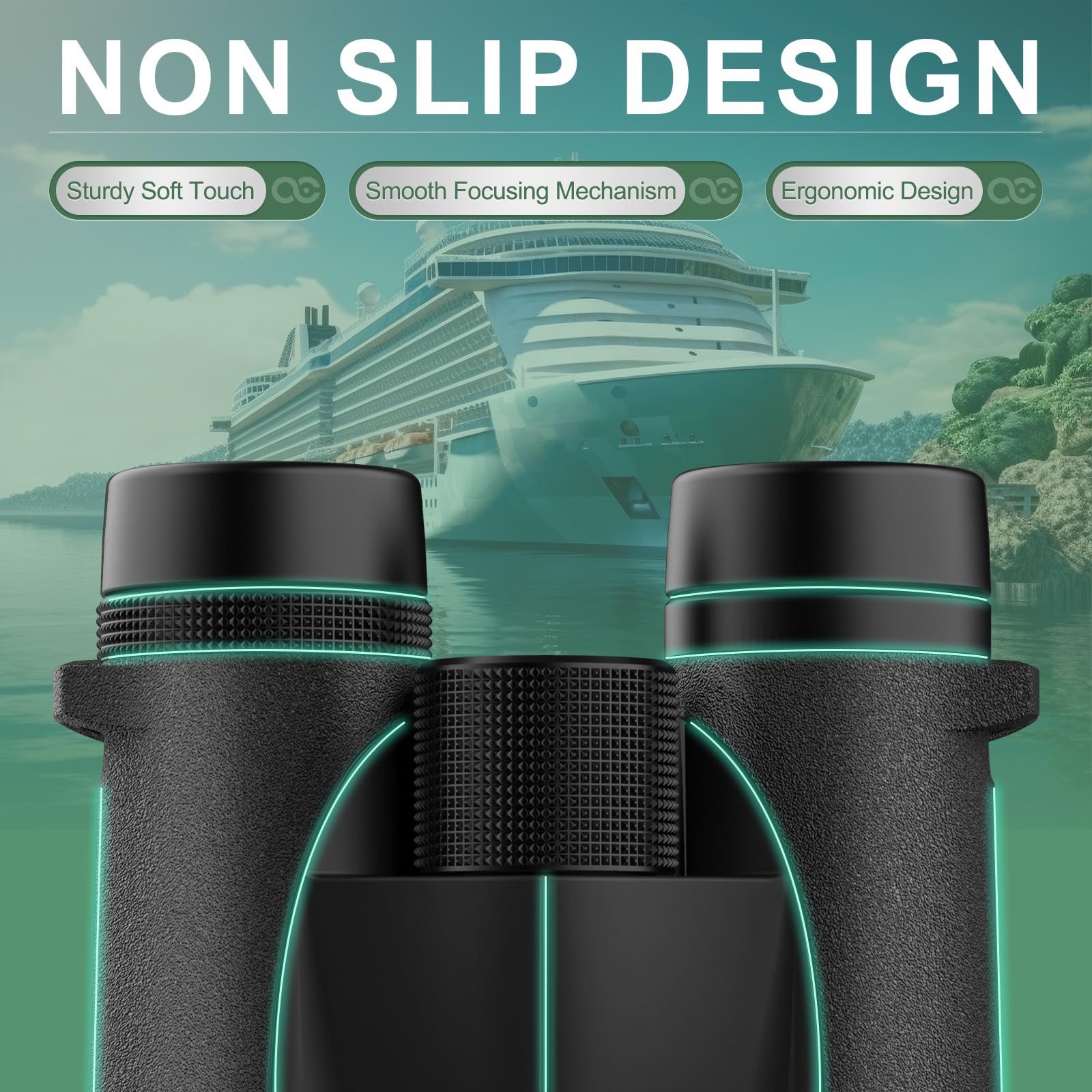 Occer Waterproof Binoculars For Adults High Powered   10X42 Binoculars With Crystal Clear View   Binocular With Long Range For B