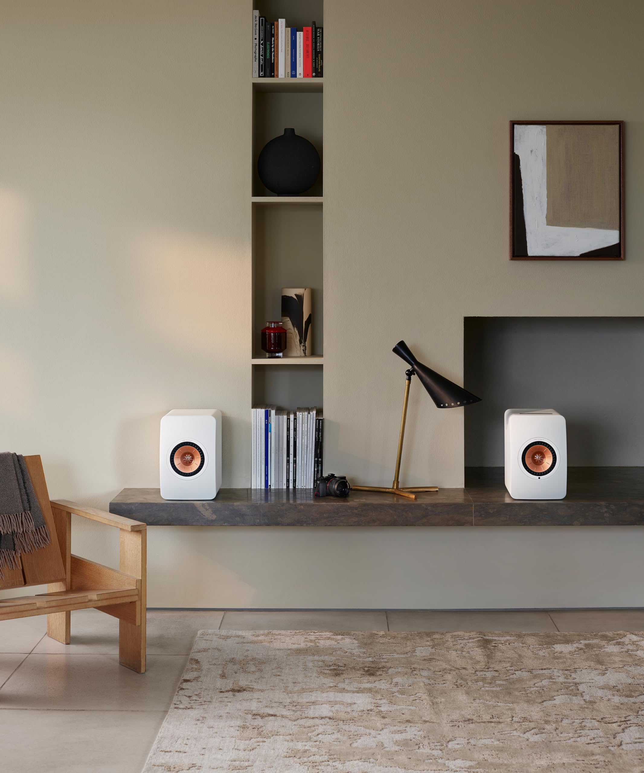 Kef Ls50 Wireless Ii Powered Bookshelf Speakers   Pair (Mineral White)