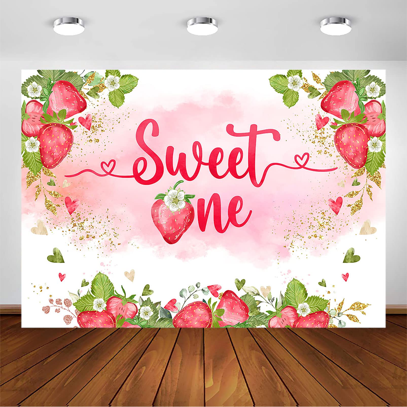 Avezano Sweet One Backdrop Berry Sweet One Birthday Party Decorations Strawberry Girls 1St Birthday Party Photoshoot Background