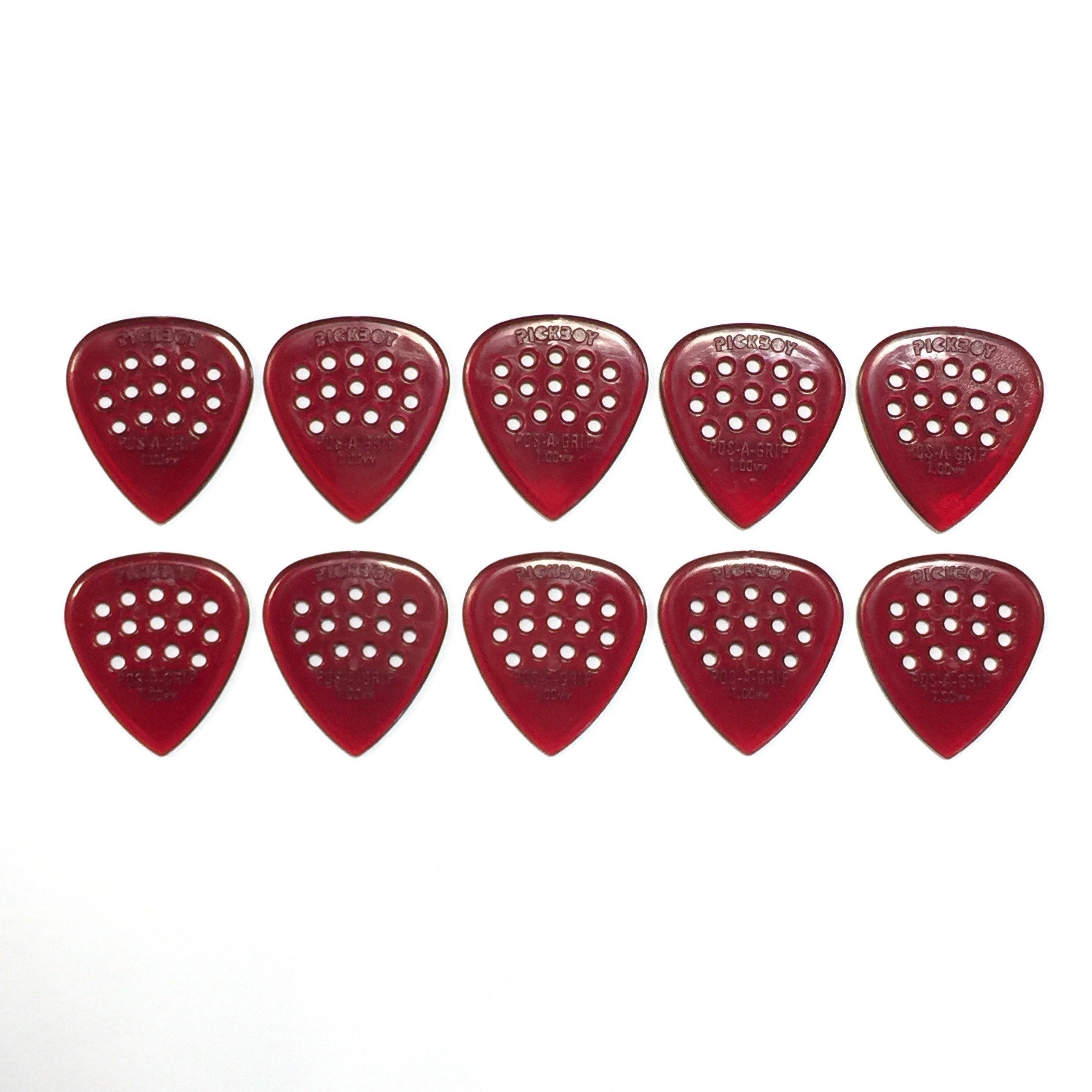 Pickboy Pos A Grip, Red, Polycarbonate, 1.00Mm, 10 Picks